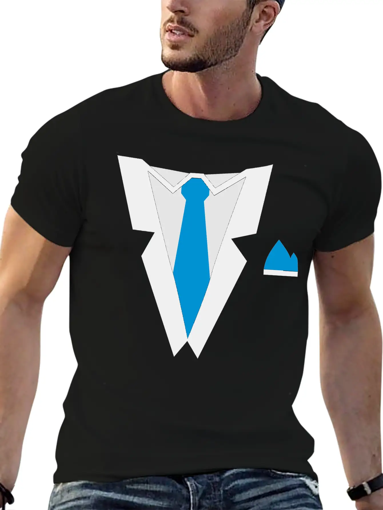 Tuxedo Essential Cotton Tee For Daily Outfits ¨C Unisex Style