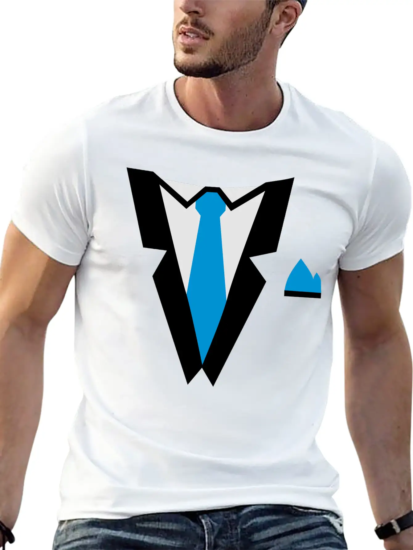 Tuxedo Essential Cotton Tee For Daily Outfits ¨C Unisex Style