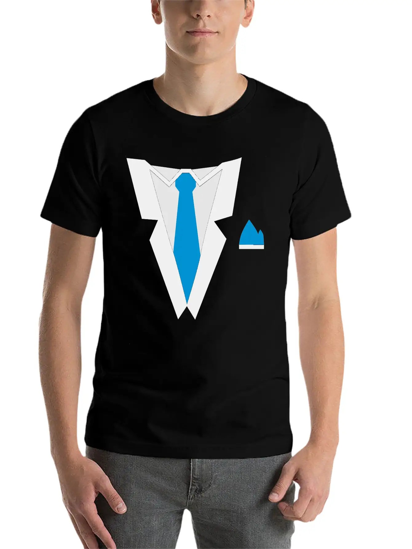 Tuxedo Essential Cotton Tee For Daily Outfits ¨C Unisex Style