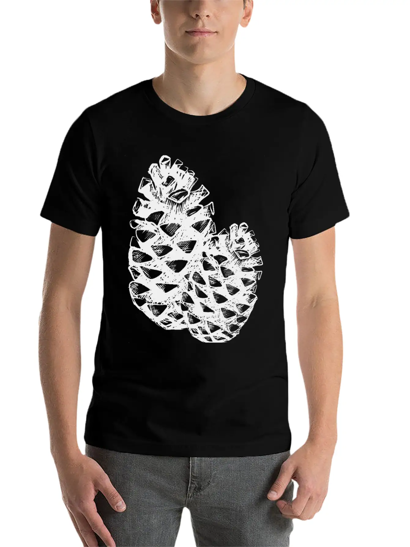 Two Pine Cones Basic Graphic T-Shirt ¨C Daily Comfort In Soft Cotton
