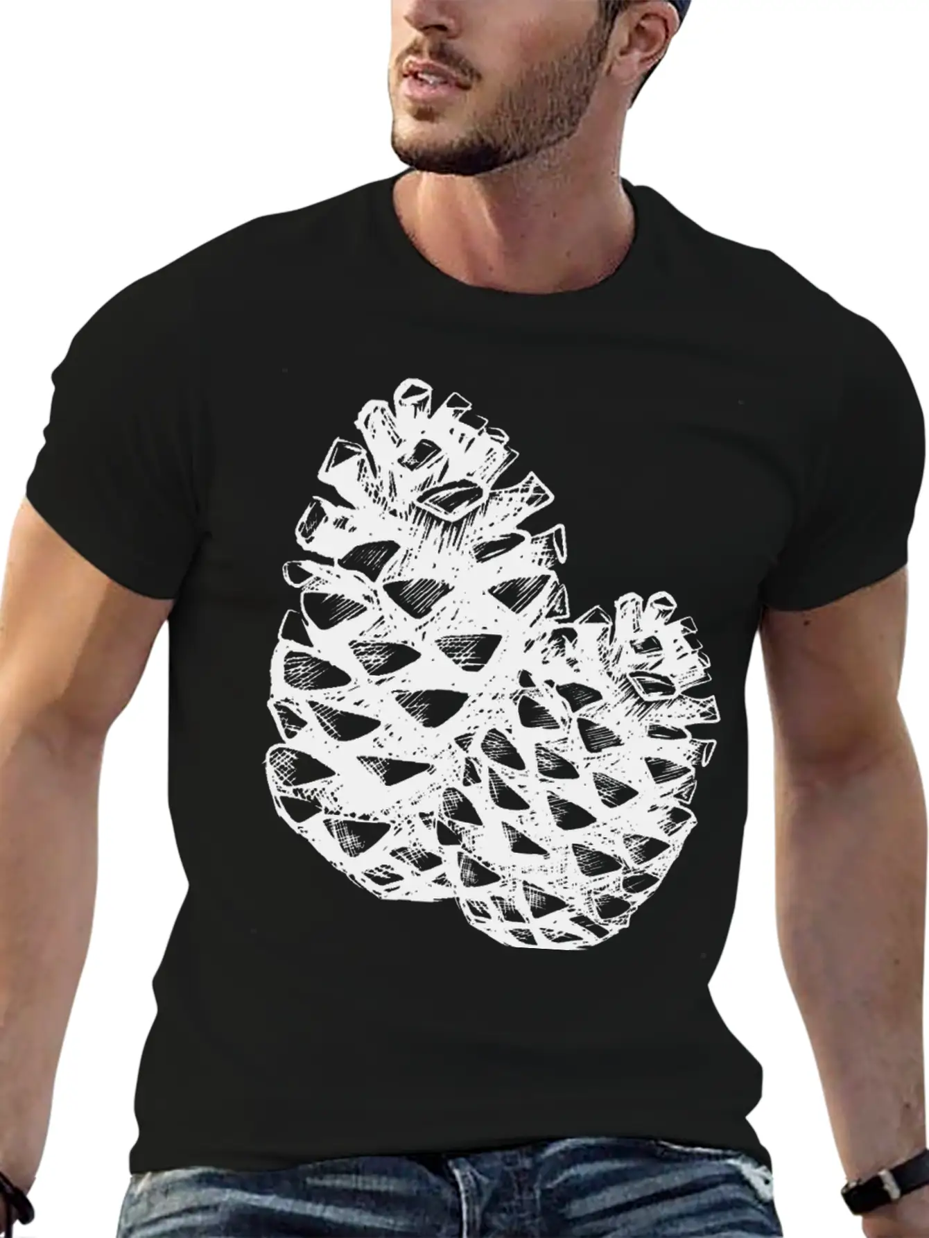 Two Pine Cones Basic Graphic T-Shirt ¨C Daily Comfort In Soft Cotton