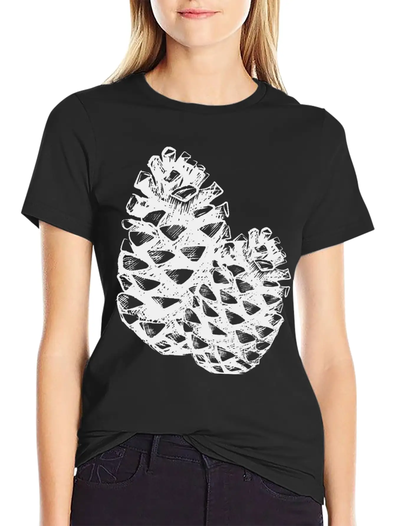 Two Pine Cones Basic Graphic T-Shirt ¨C Daily Comfort In Soft Cotton