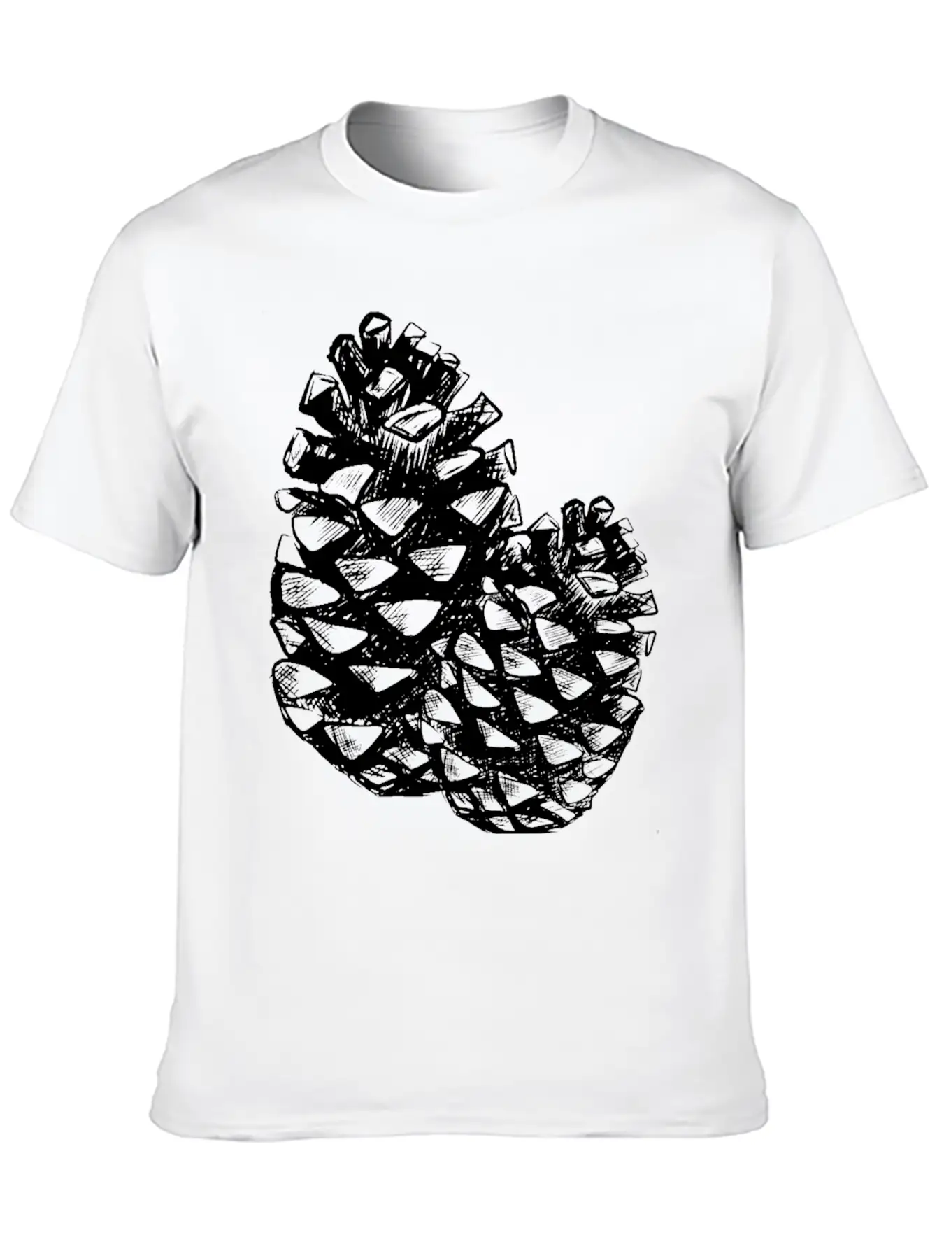 Two Pine Cones Basic Graphic T-Shirt ¨C Daily Comfort In Soft Cotton