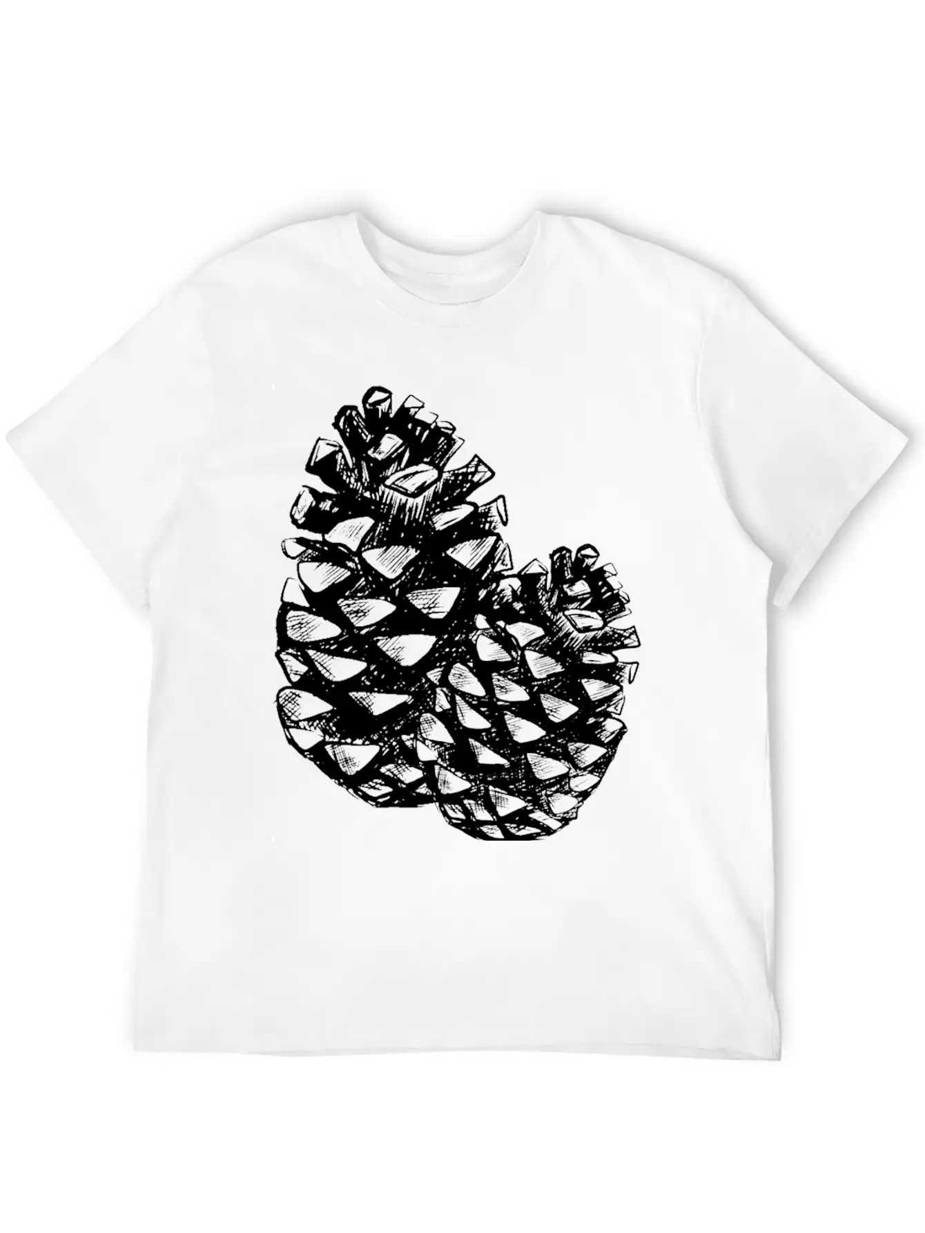 Two Pine Cones Basic Graphic T-Shirt ¨C Daily Comfort In Soft Cotton