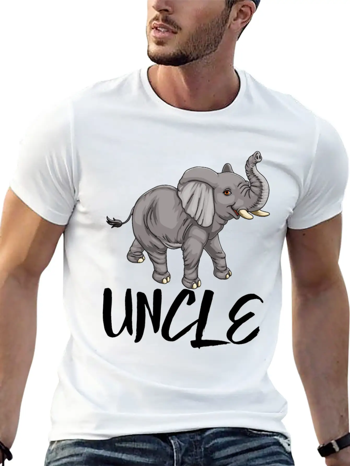 Uncle Elephant Essential Cotton Tee For Daily Outfits ¨C Unisex Style