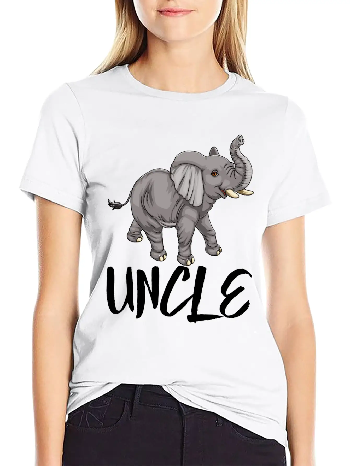 Uncle Elephant Essential Cotton Tee For Daily Outfits ¨C Unisex Style