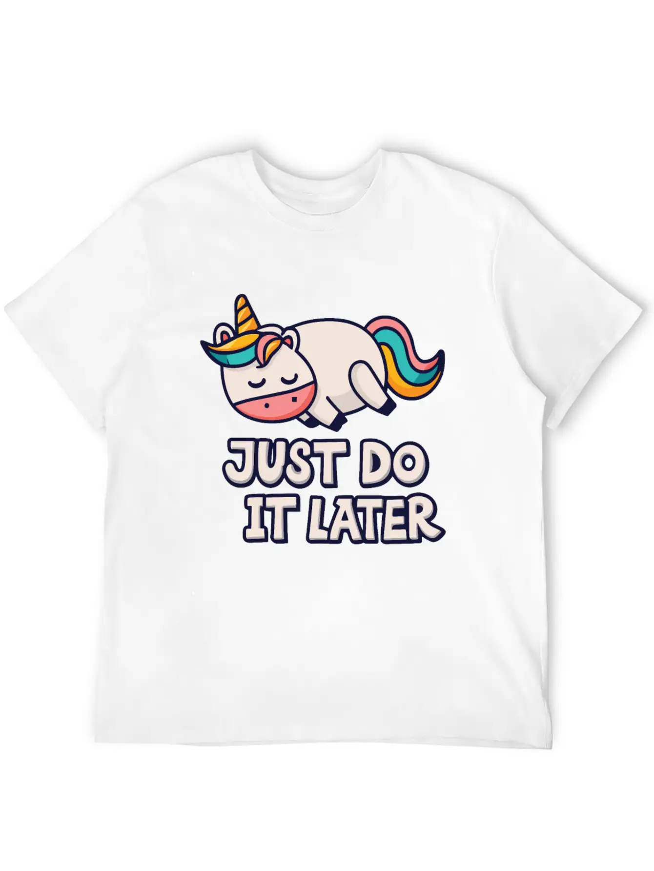 Unicorn Thick Unicorn Chilling Out Basic Graphic T-Shirt ¨C Daily Comfort In Soft Cotton