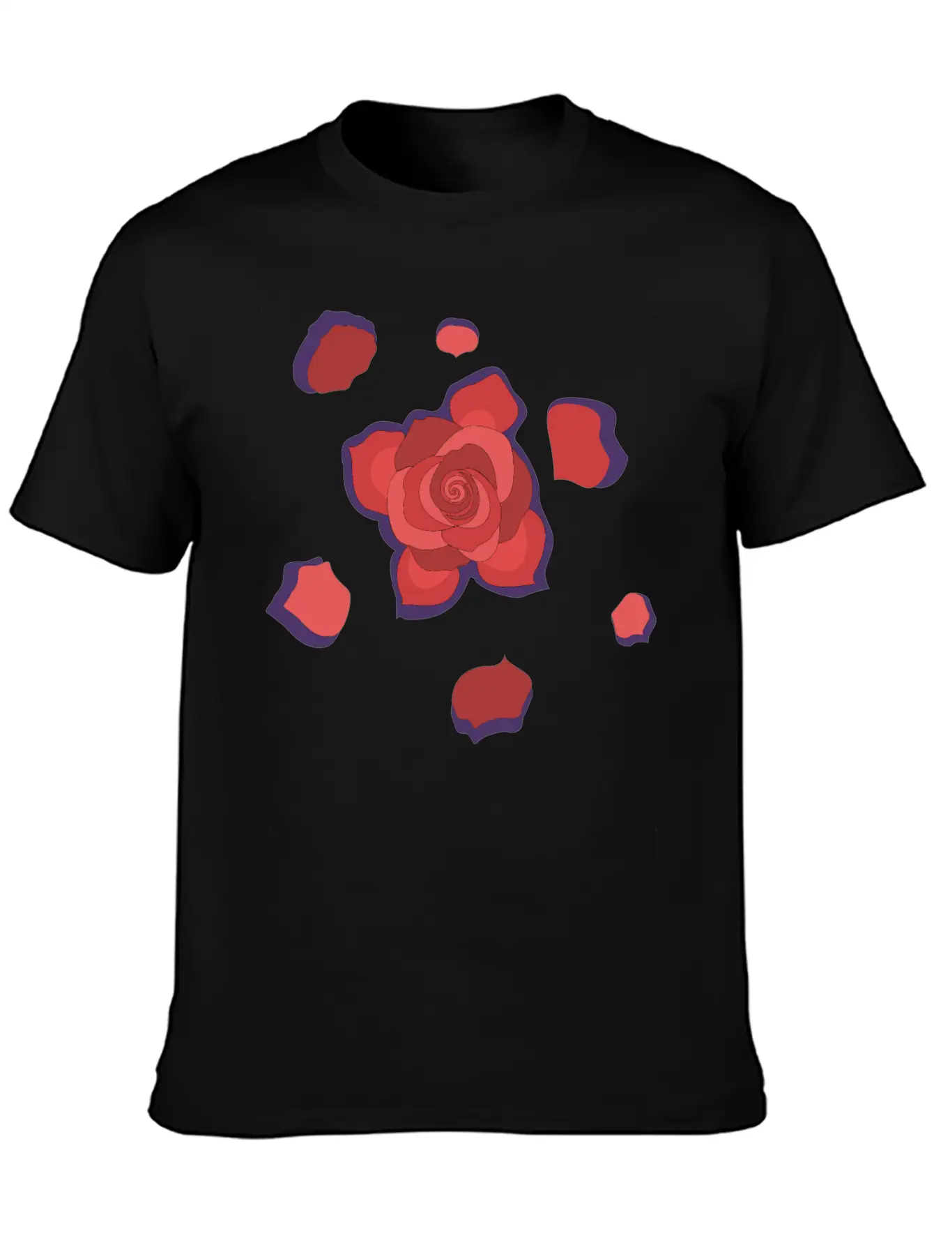 Unique Rose Essential Cotton Tee For Daily Outfits ¨C Unisex Style