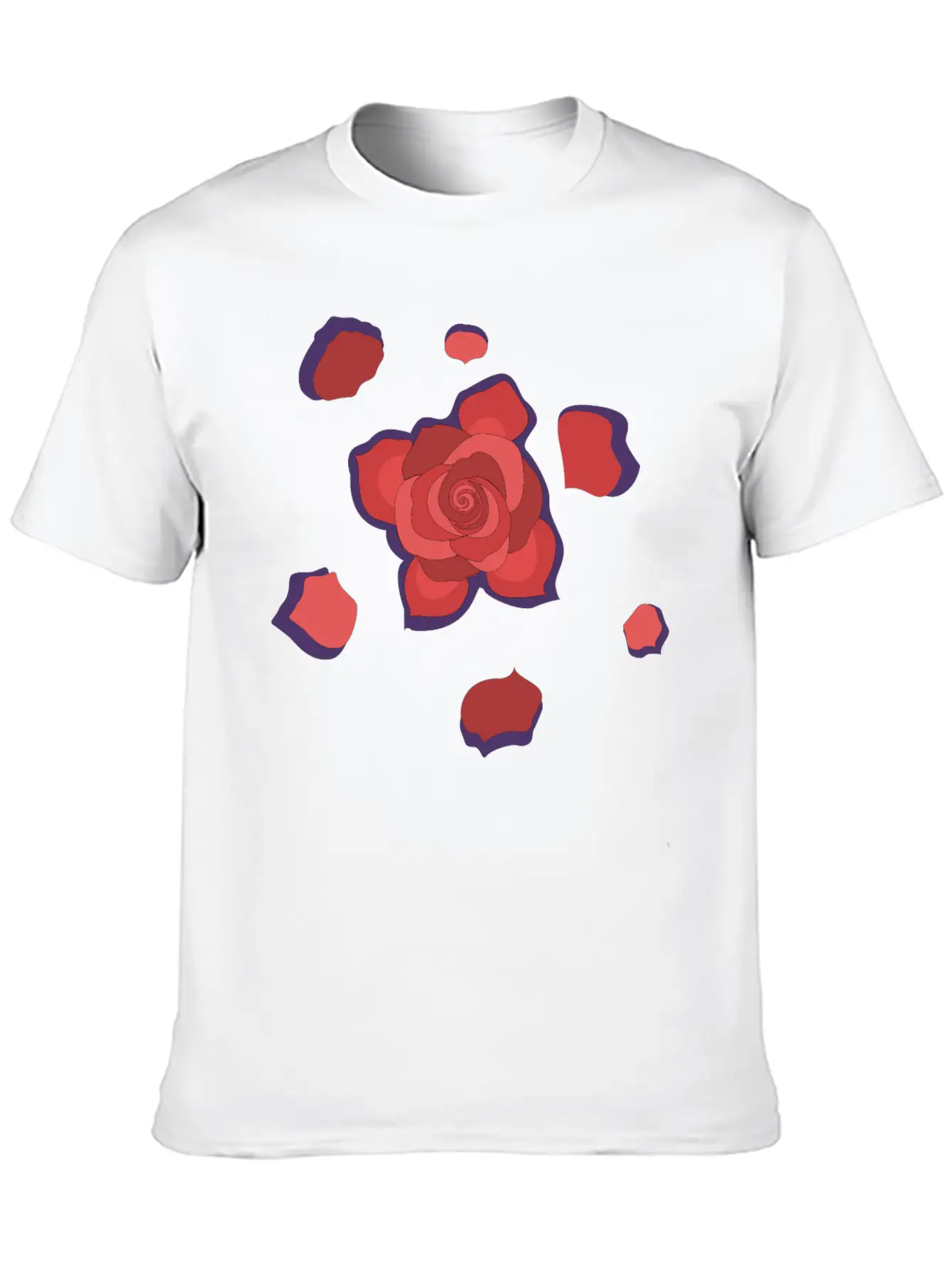Unique Rose Essential Cotton Tee For Daily Outfits ¨C Unisex Style