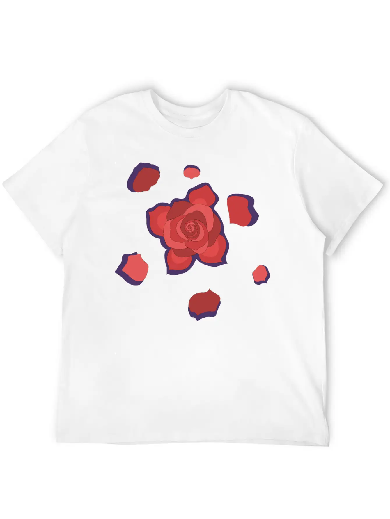 Unique Rose Essential Cotton Tee For Daily Outfits ¨C Unisex Style