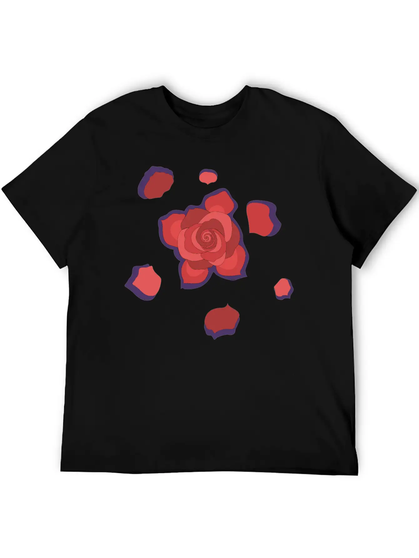 Unique Rose Essential Cotton Tee For Daily Outfits ¨C Unisex Style