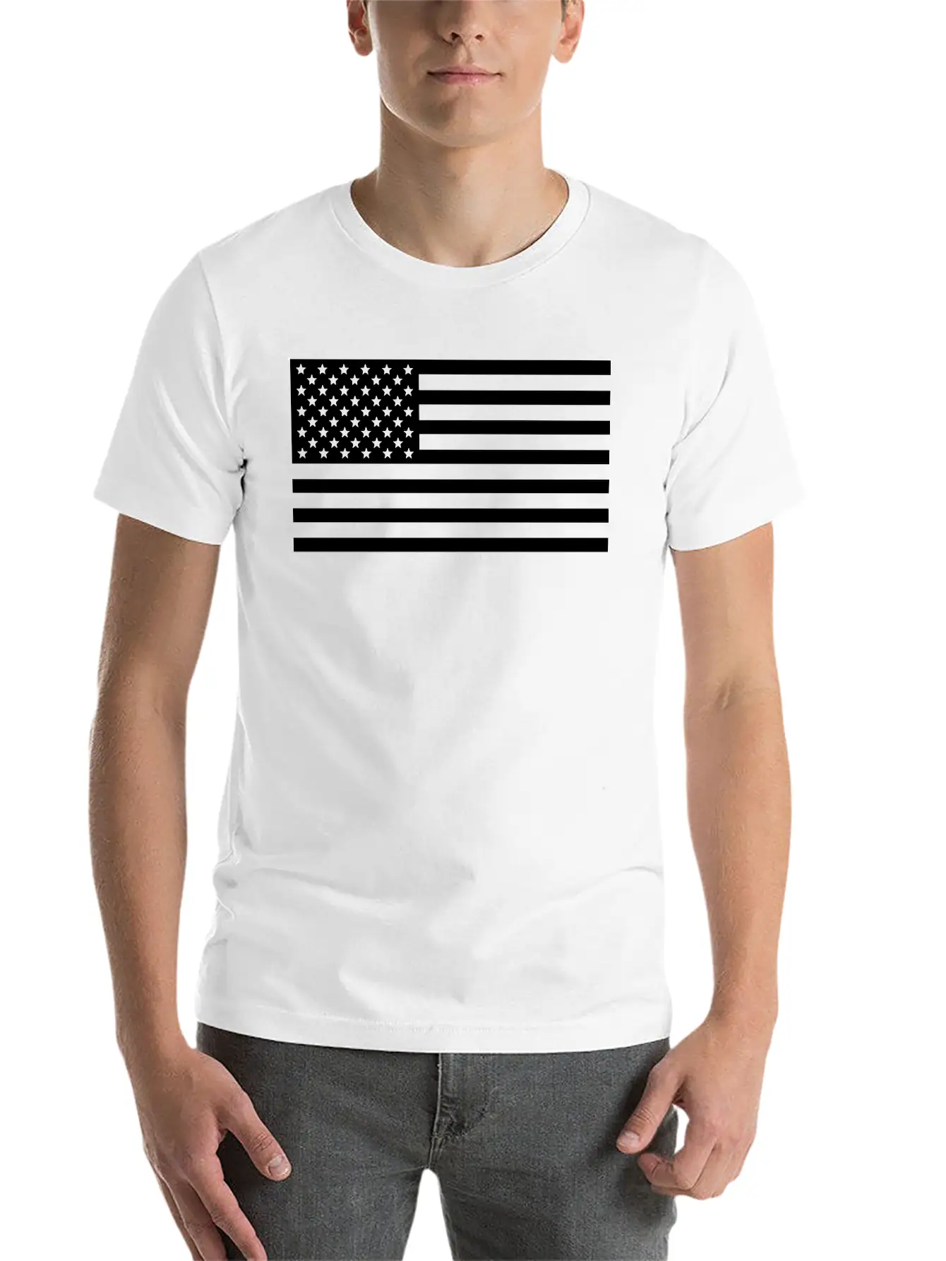 United States Of America Stars & Stripes Flag Basic Graphic T-Shirt ¨C Daily Comfort In Soft Cotton