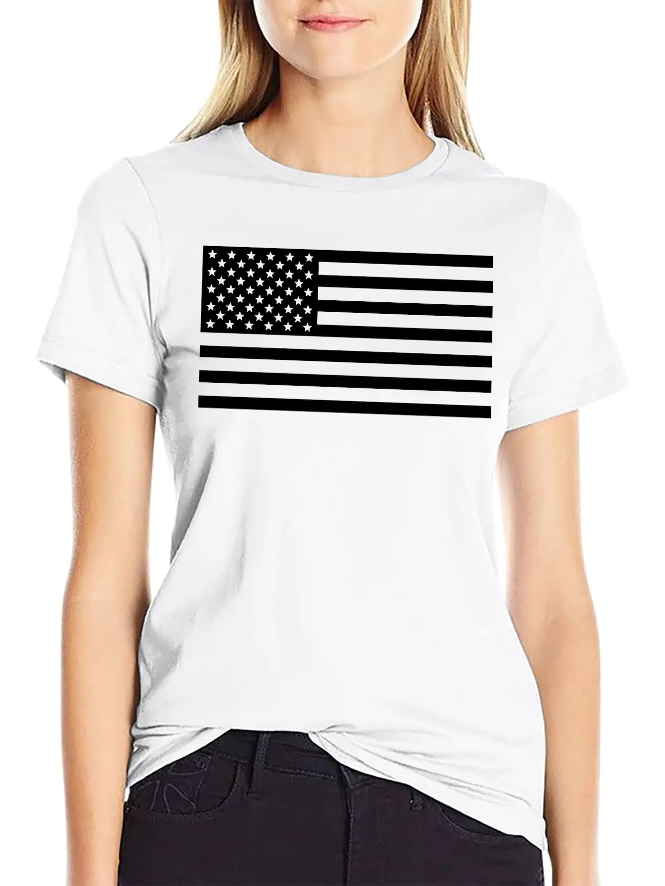 United States Of America Stars & Stripes Flag Basic Graphic T-Shirt ¨C Daily Comfort In Soft Cotton