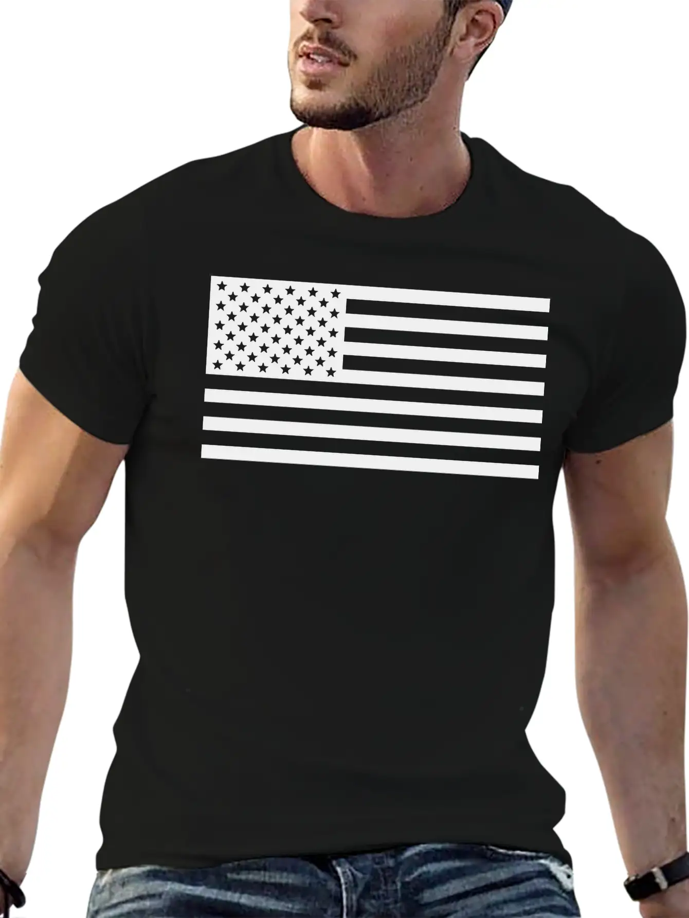 United States Of America Stars & Stripes Flag Basic Graphic T-Shirt ¨C Daily Comfort In Soft Cotton