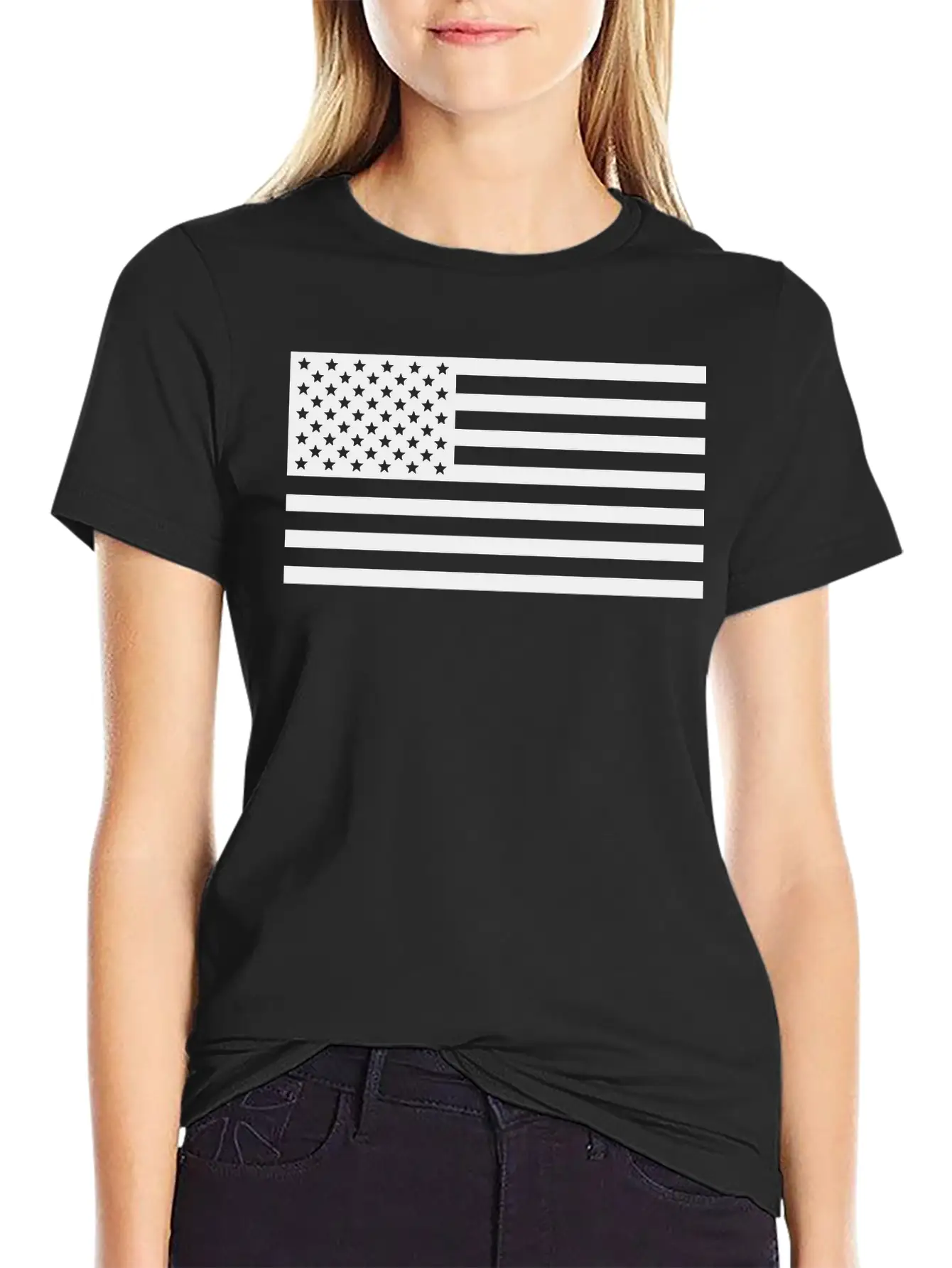 United States Of America Stars & Stripes Flag Basic Graphic T-Shirt ¨C Daily Comfort In Soft Cotton