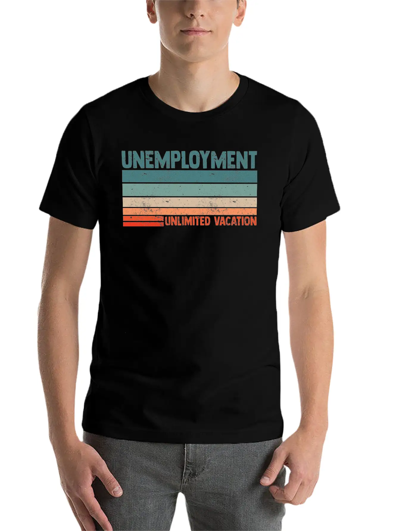 Unlimited Vacation Unemployment For A Jobless Lazy Soft Cotton Short Sleeve Tee ¨C Unisex Wardrobe Staple
