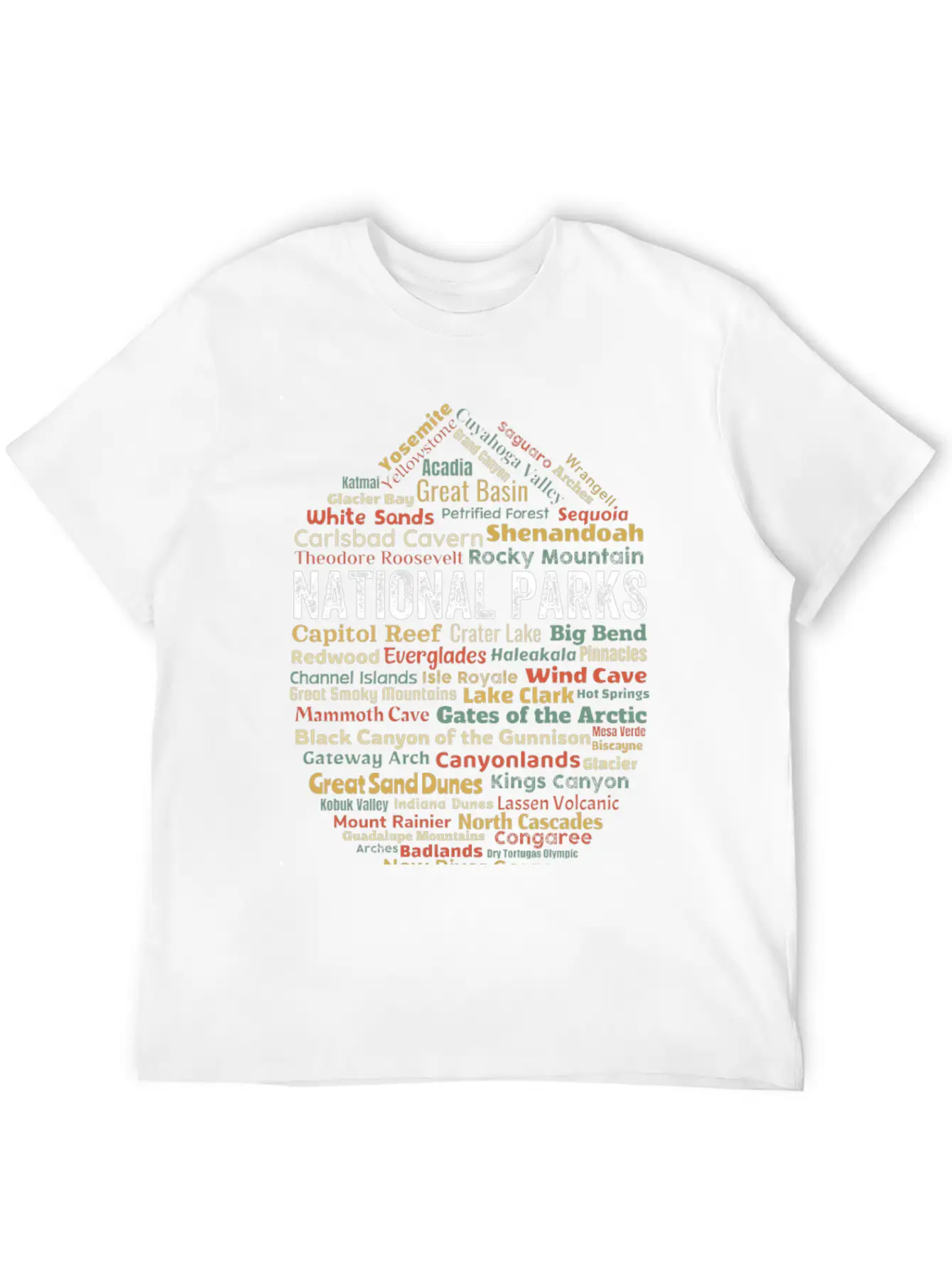 Us National Parks Essential Cotton Tee For Daily Outfits ¨C Unisex Style