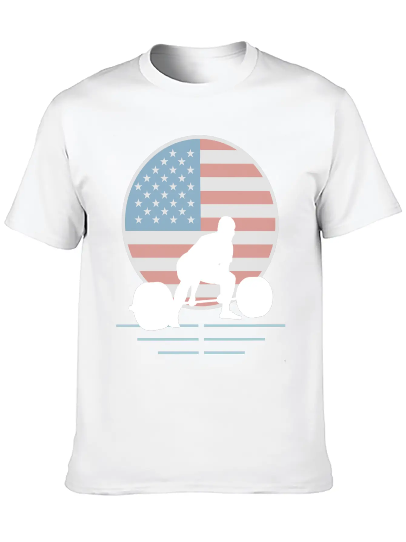 Usa Flag Deadlift Powerlifting Basic Graphic T-Shirt ¨C Daily Comfort In Soft Cotton
