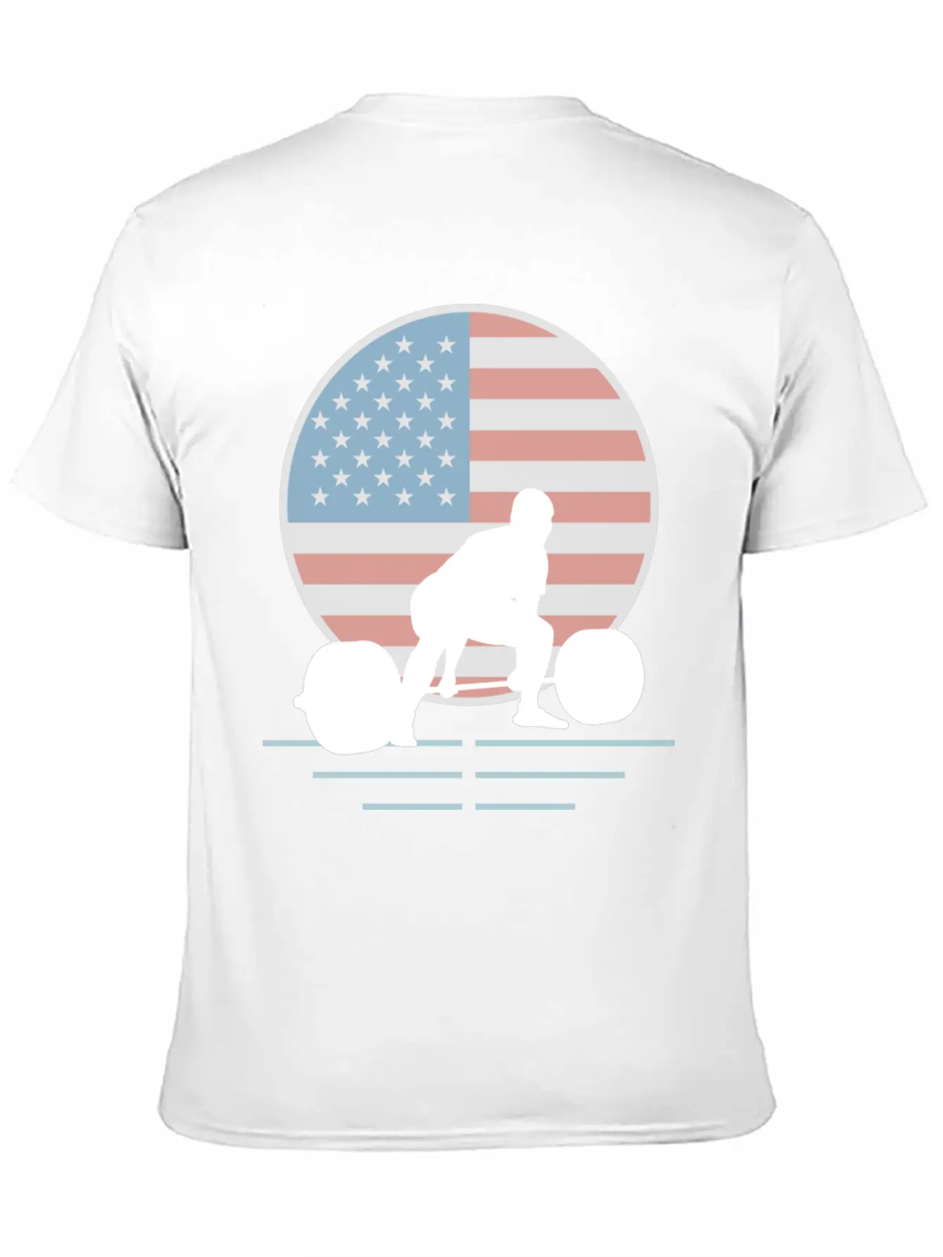 Usa Flag Deadlift Powerlifting Basic Graphic T-Shirt ¨C Daily Comfort In Soft Cotton