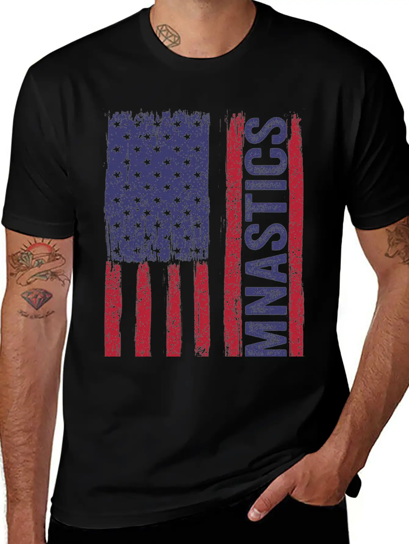 USA Gymnastics Flag Essential Cotton Tee For Daily Outfits ¨C Unisex Style