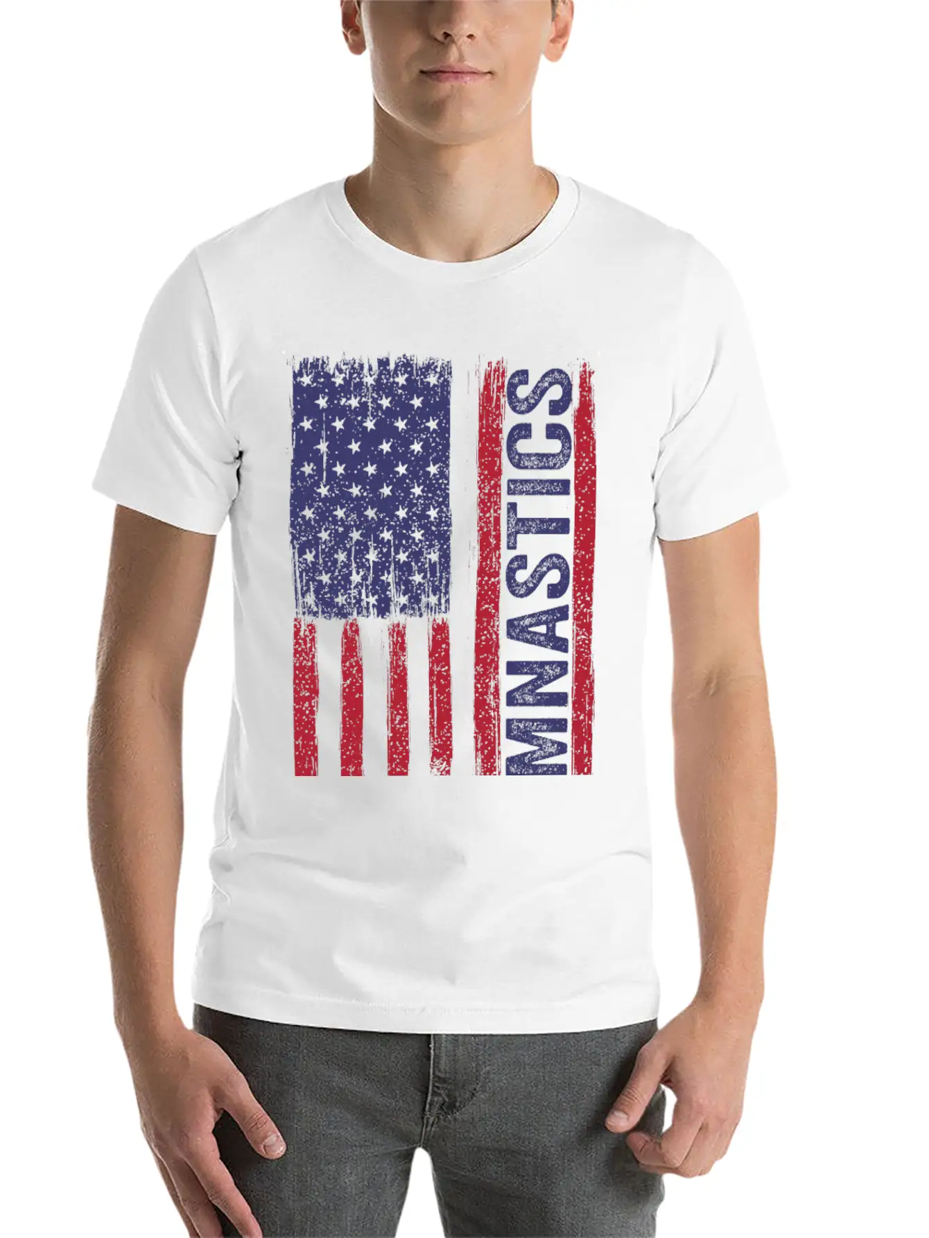 USA Gymnastics Flag Essential Cotton Tee For Daily Outfits ¨C Unisex Style