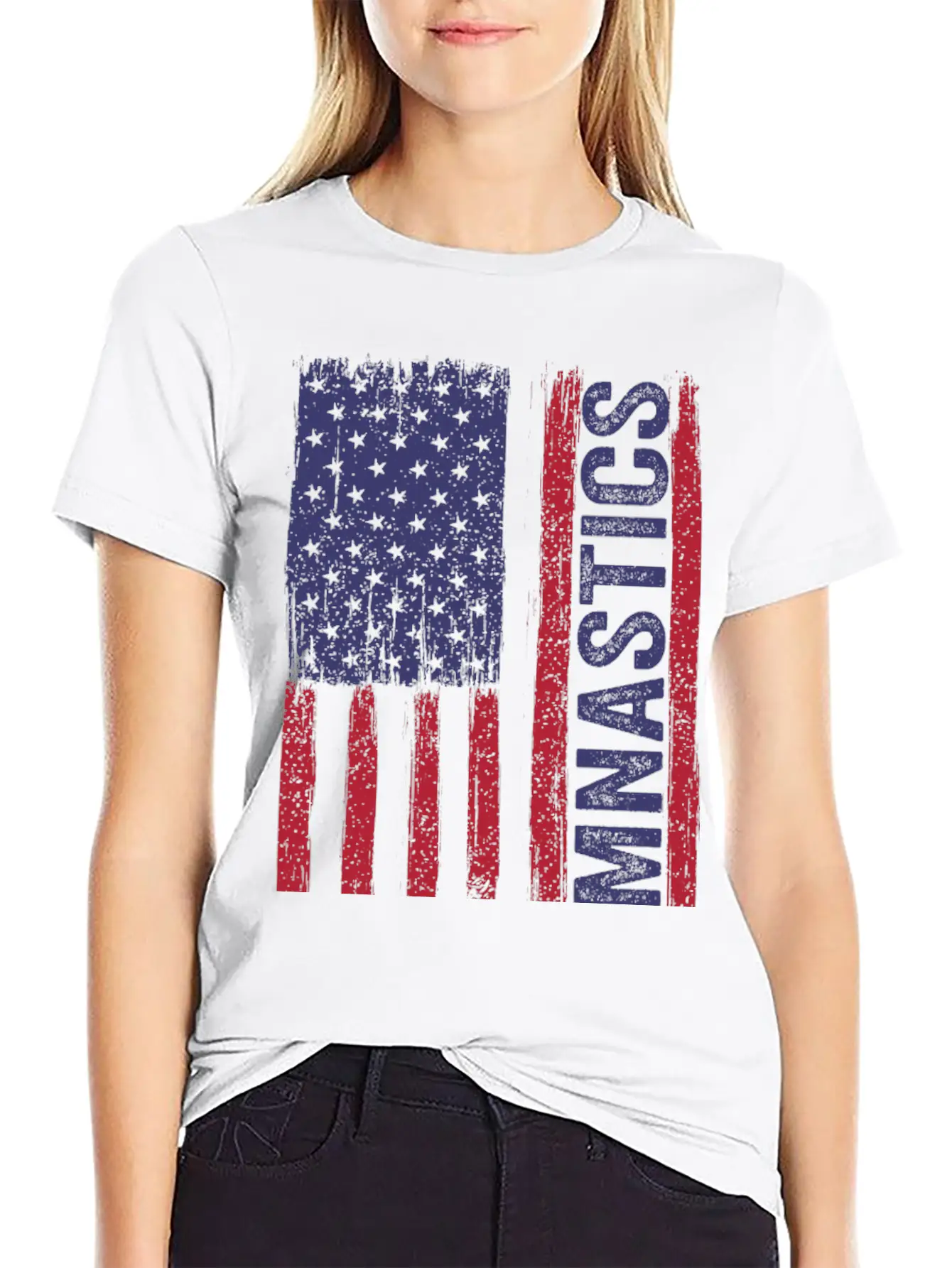 USA Gymnastics Flag Essential Cotton Tee For Daily Outfits ¨C Unisex Style