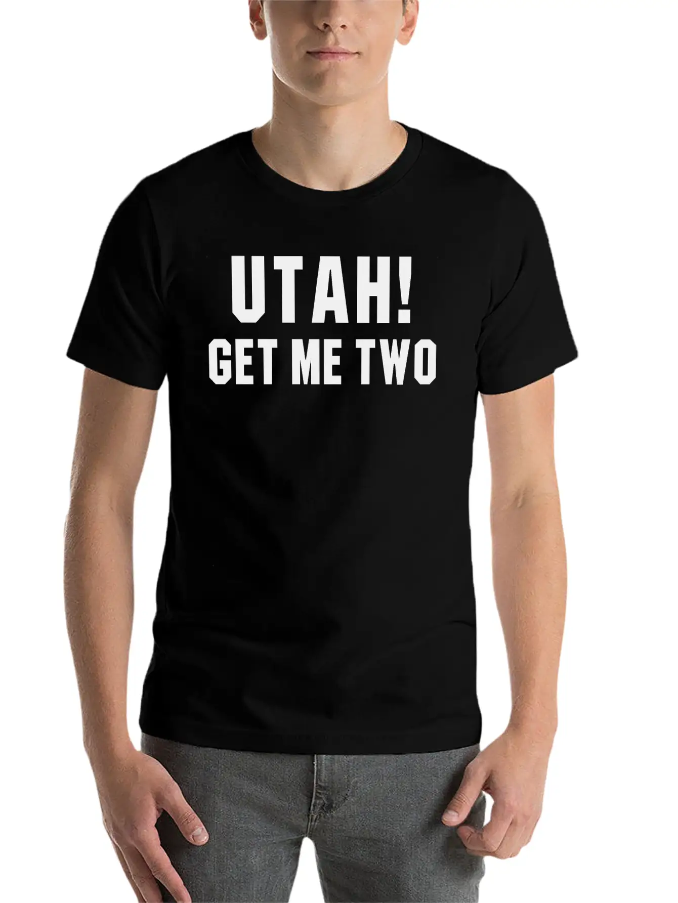 UTAH GET ME TWO POINT BREAK Quote Basic Graphic T-Shirt ¨C Daily Comfort In Soft Cotton