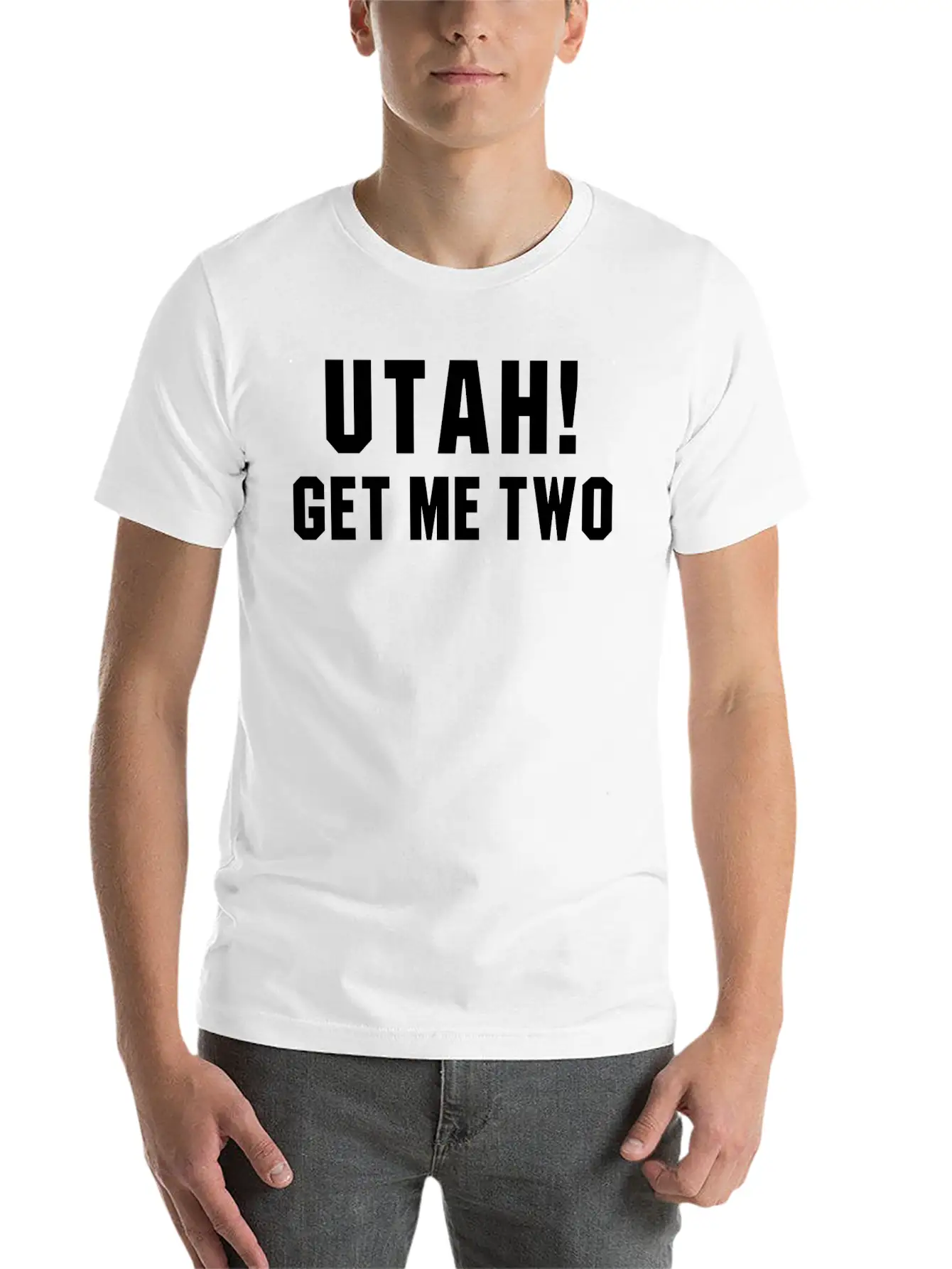 UTAH GET ME TWO POINT BREAK Quote Basic Graphic T-Shirt ¨C Daily Comfort In Soft Cotton
