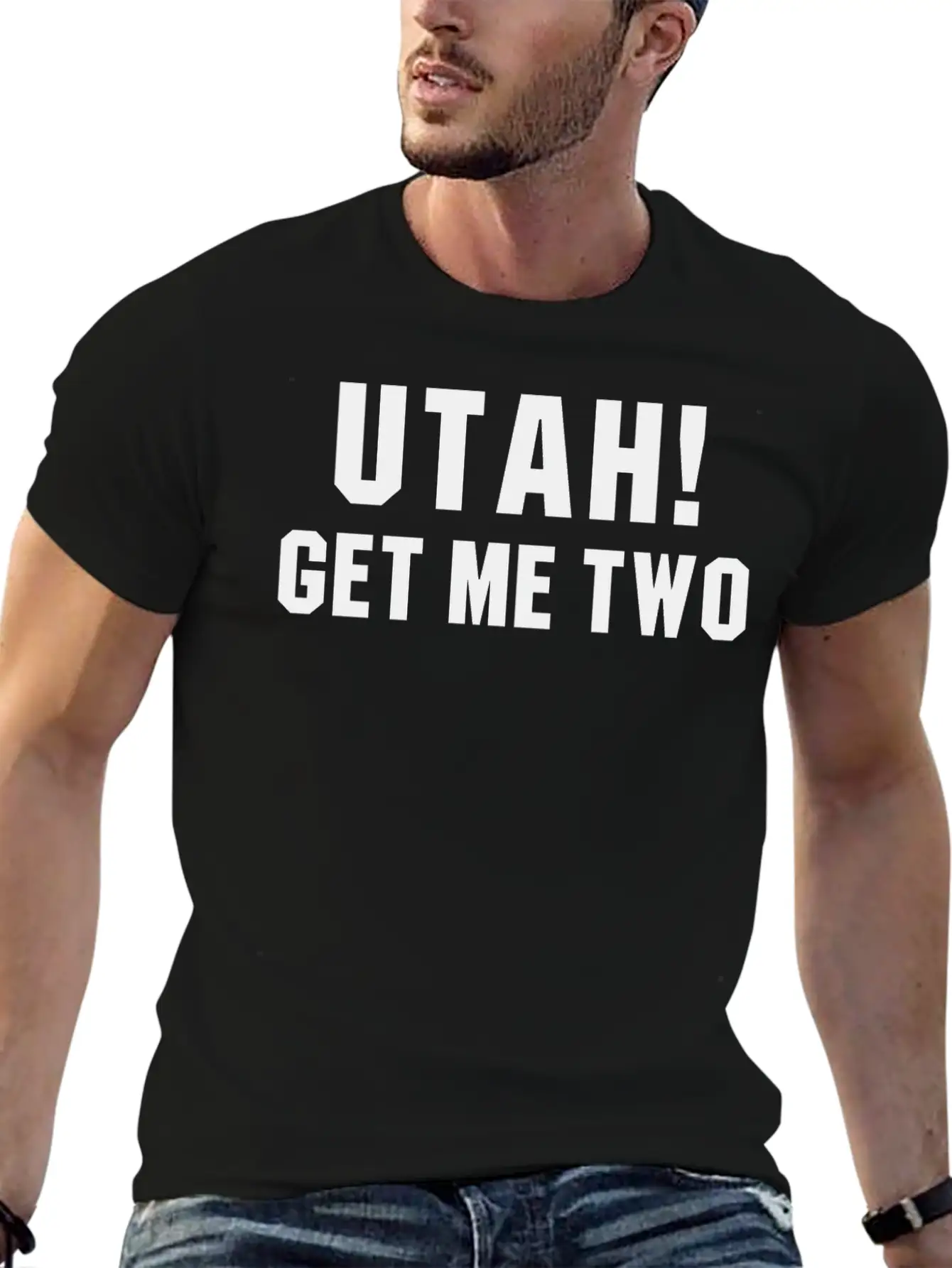 UTAH GET ME TWO POINT BREAK Quote Basic Graphic T-Shirt ¨C Daily Comfort In Soft Cotton