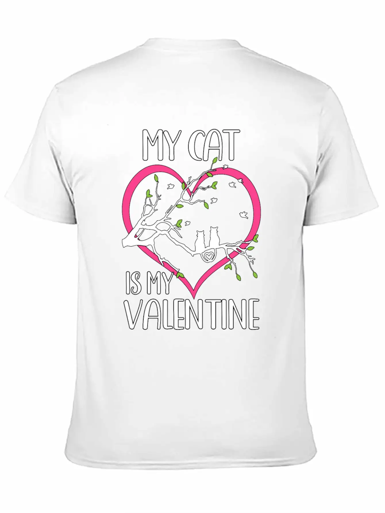 Valentine's Day Cats Heart Cute Cute Knuff Basic Graphic T-Shirt ¨C Daily Comfort In Soft Cotton