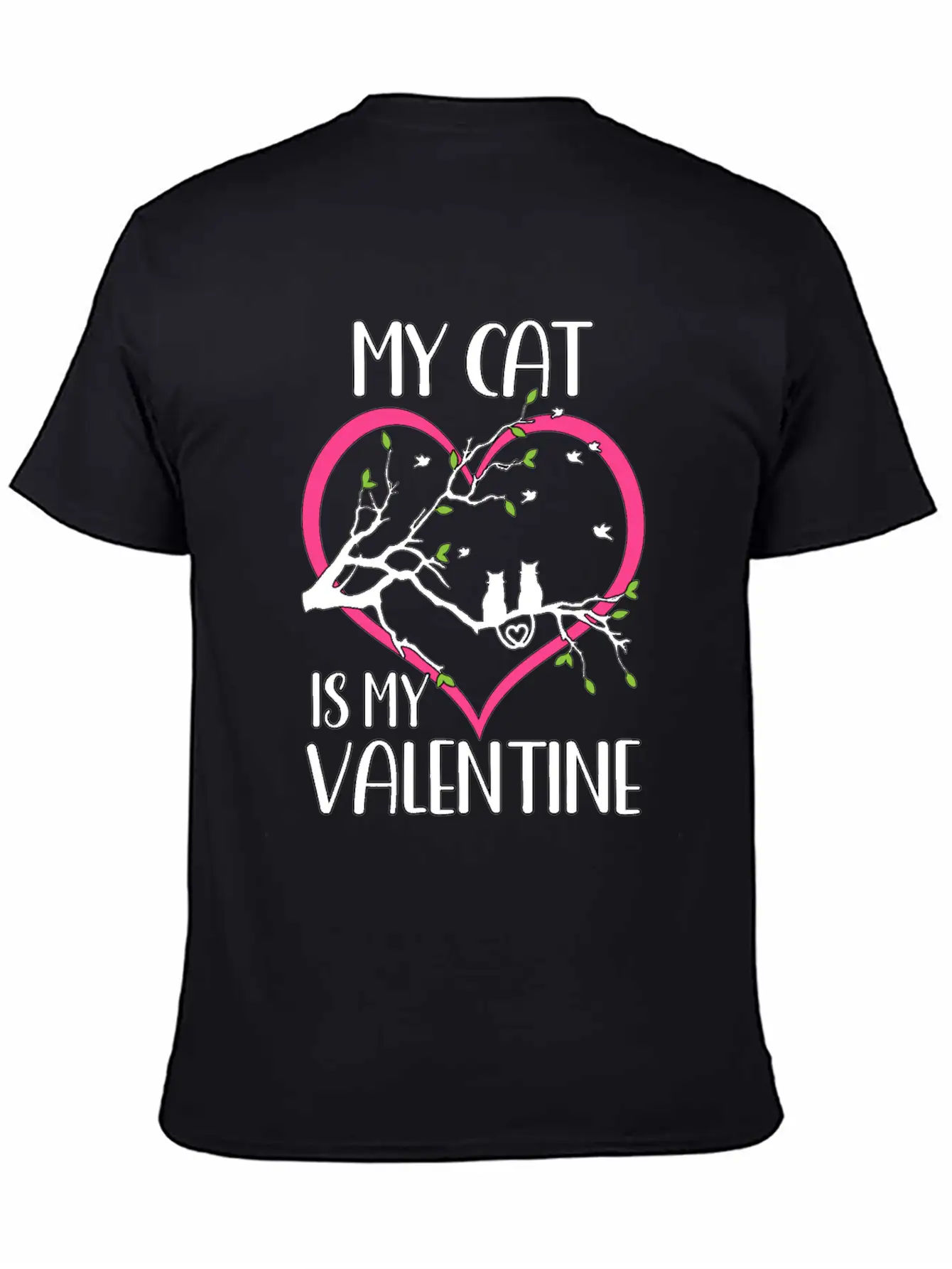 Valentine's Day Cats Heart Cute Cute Knuff Basic Graphic T-Shirt ¨C Daily Comfort In Soft Cotton