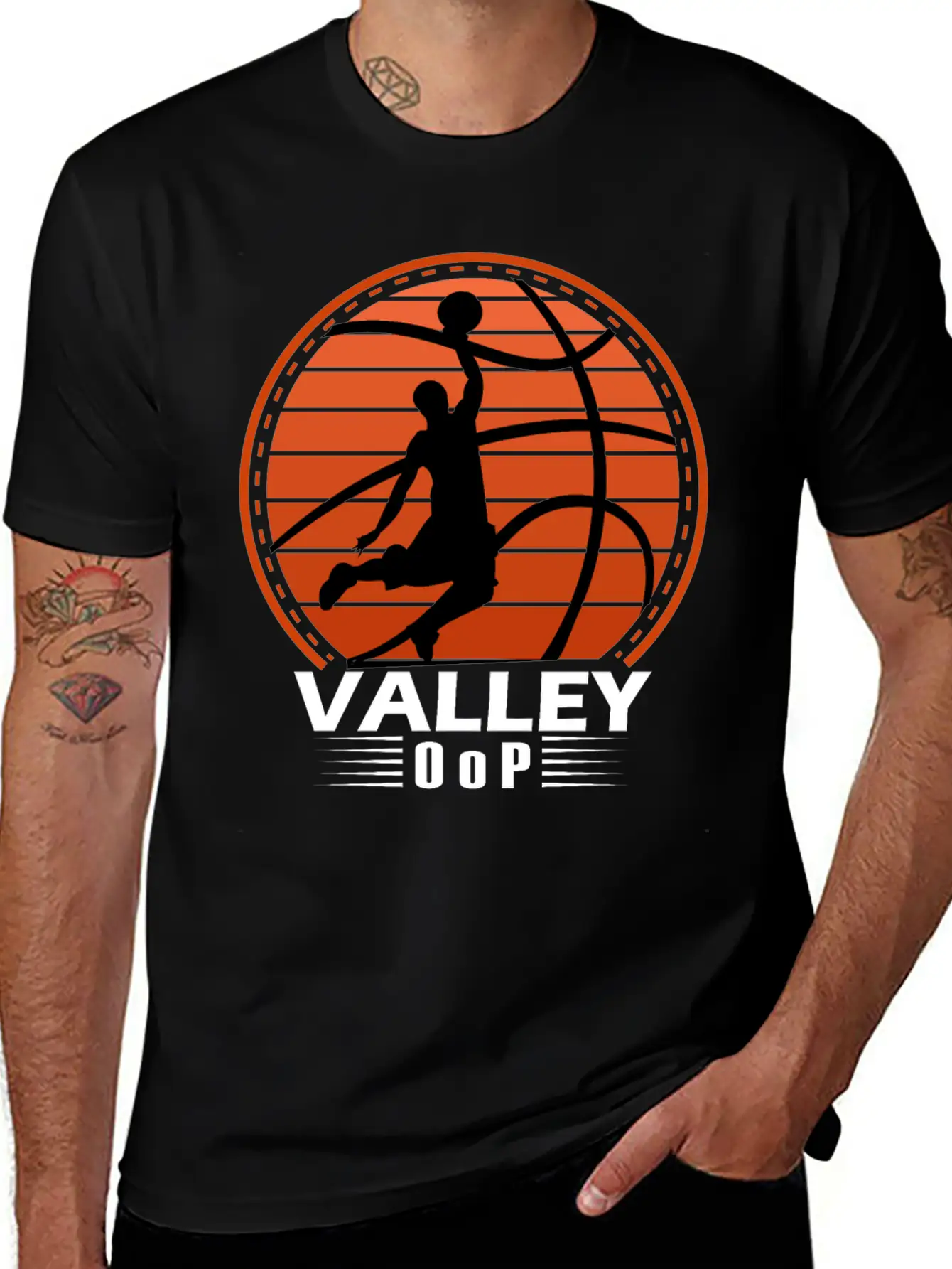 Valley Oop Man Street-ball Retro Basketball Soft Cotton Short Sleeve Tee ¨C Unisex Wardrobe Staple