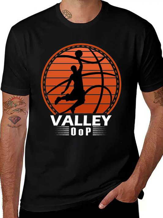 Valley Oop Man Street-ball Retro Basketball Soft Cotton Short Sleeve Tee ¨C Unisex Wardrobe Staple