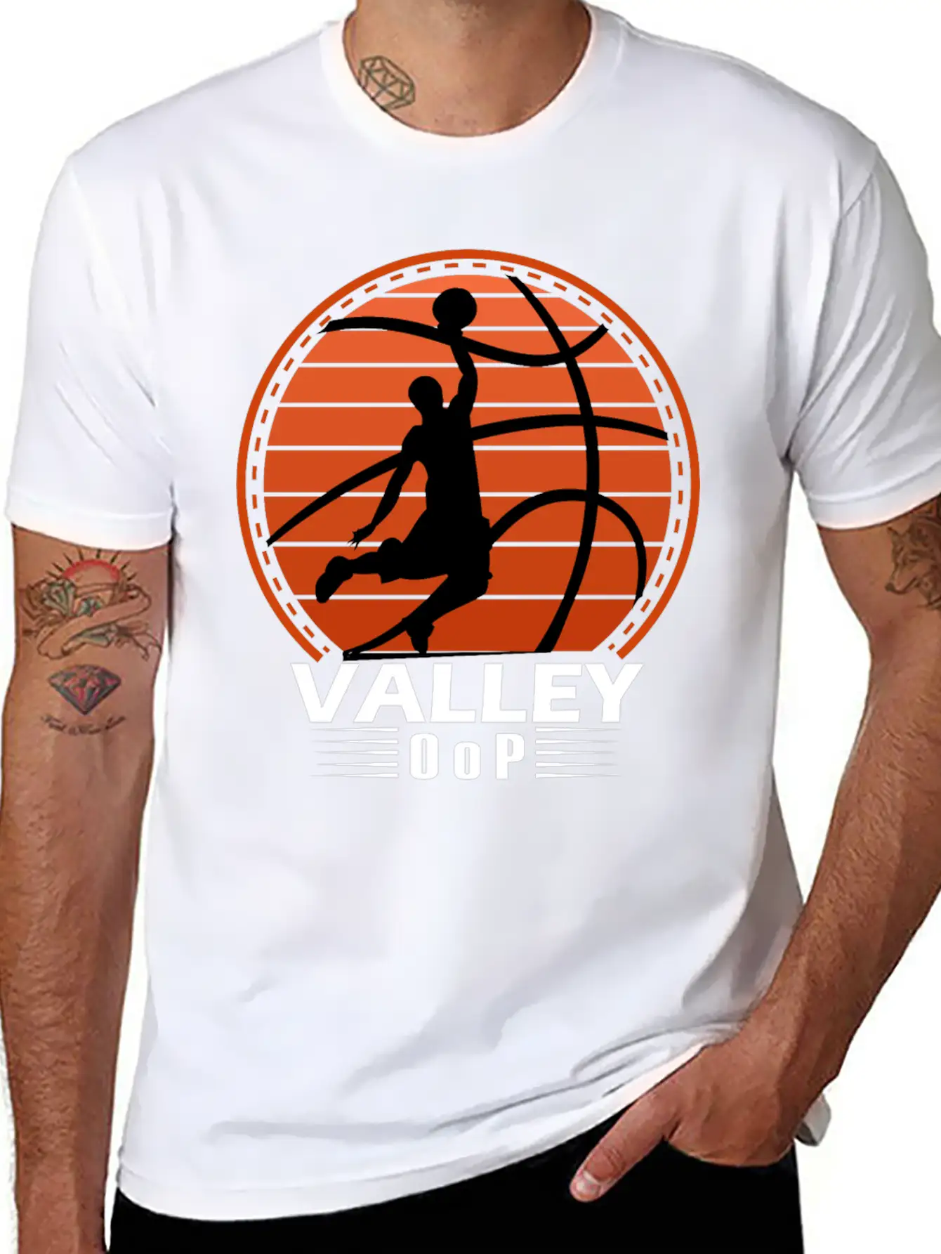 Valley Oop Man Street-ball Retro Basketball Soft Cotton Short Sleeve Tee ¨C Unisex Wardrobe Staple