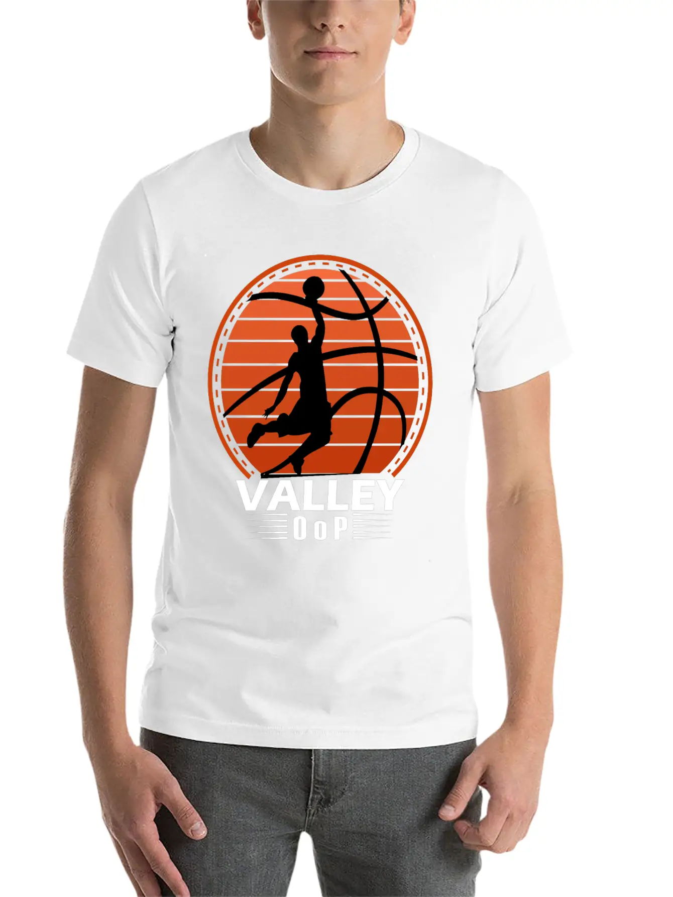 Valley Oop Man Street-ball Retro Basketball Soft Cotton Short Sleeve Tee ¨C Unisex Wardrobe Staple
