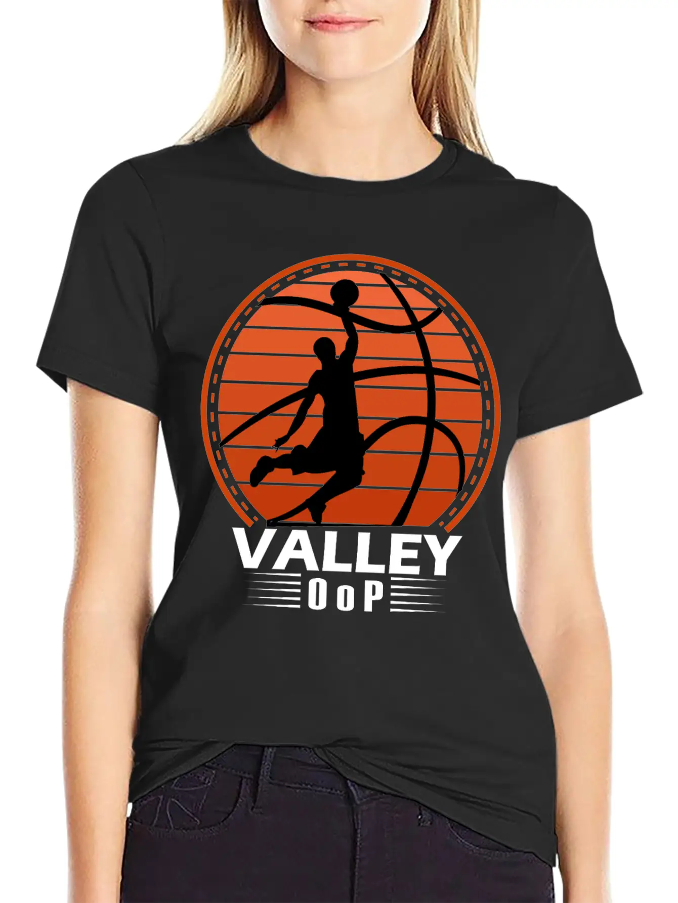 Valley Oop Man Street-ball Retro Basketball Soft Cotton Short Sleeve Tee ¨C Unisex Wardrobe Staple