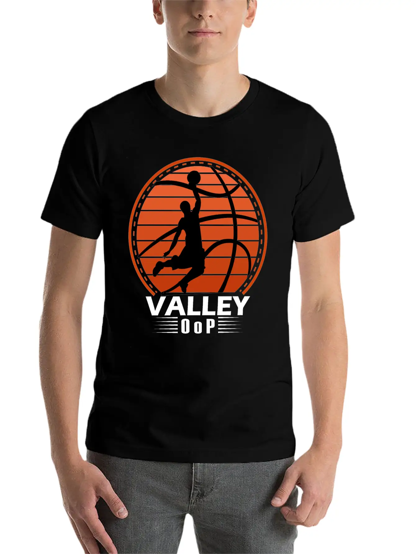 Valley Oop Man Street-ball Retro Basketball Soft Cotton Short Sleeve Tee ¨C Unisex Wardrobe Staple