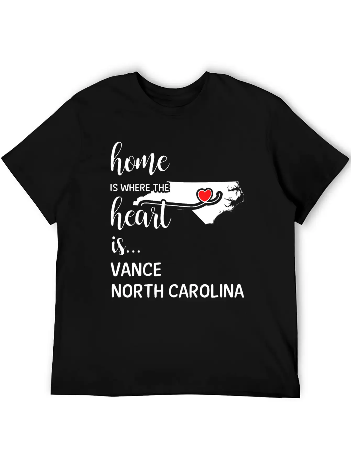 Vance County North Carolina Is Where My Heart Is Soft Cotton Short Sleeve Tee ¨C Unisex Wardrobe Staple