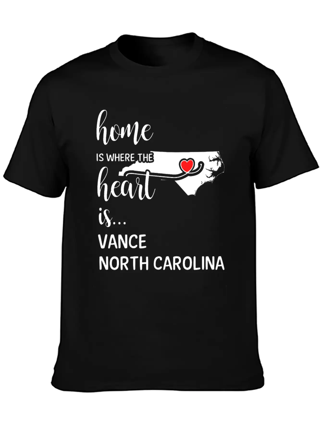 Vance County North Carolina Is Where My Heart Is Soft Cotton Short Sleeve Tee ¨C Unisex Wardrobe Staple