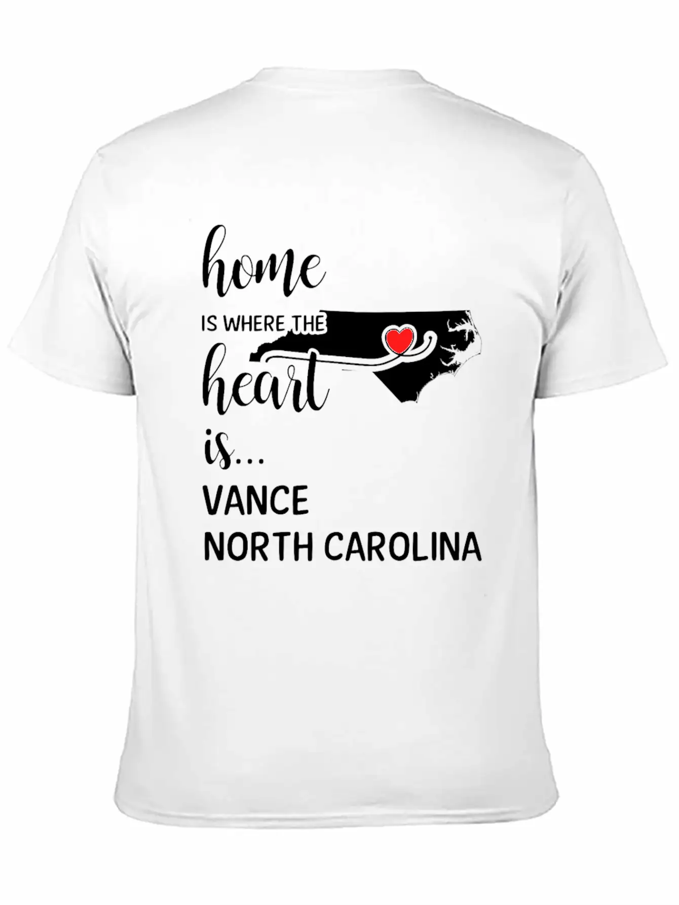 Vance County North Carolina Is Where My Heart Is Soft Cotton Short Sleeve Tee ¨C Unisex Wardrobe Staple