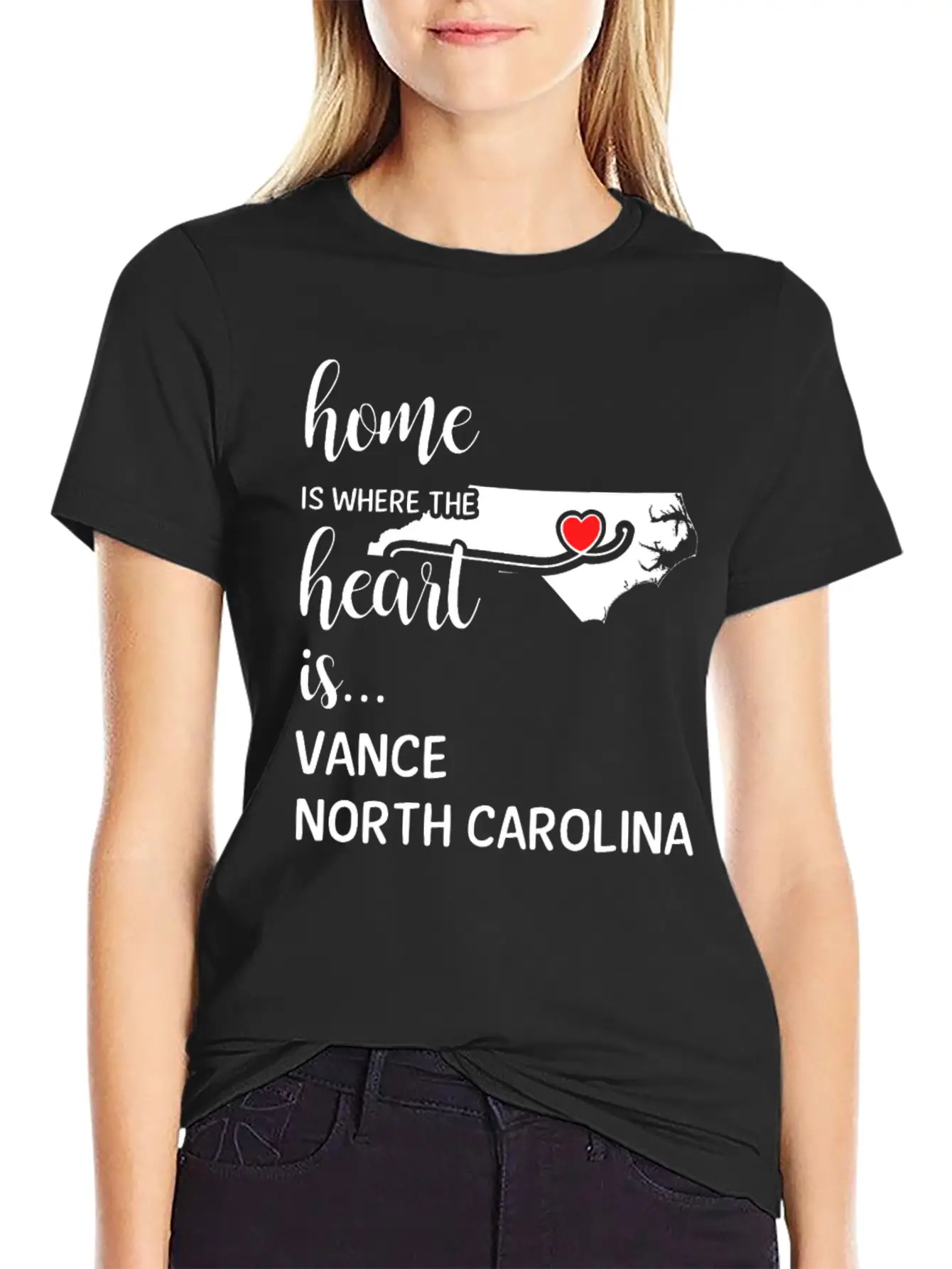 Vance County North Carolina Is Where My Heart Is Soft Cotton Short Sleeve Tee ¨C Unisex Wardrobe Staple