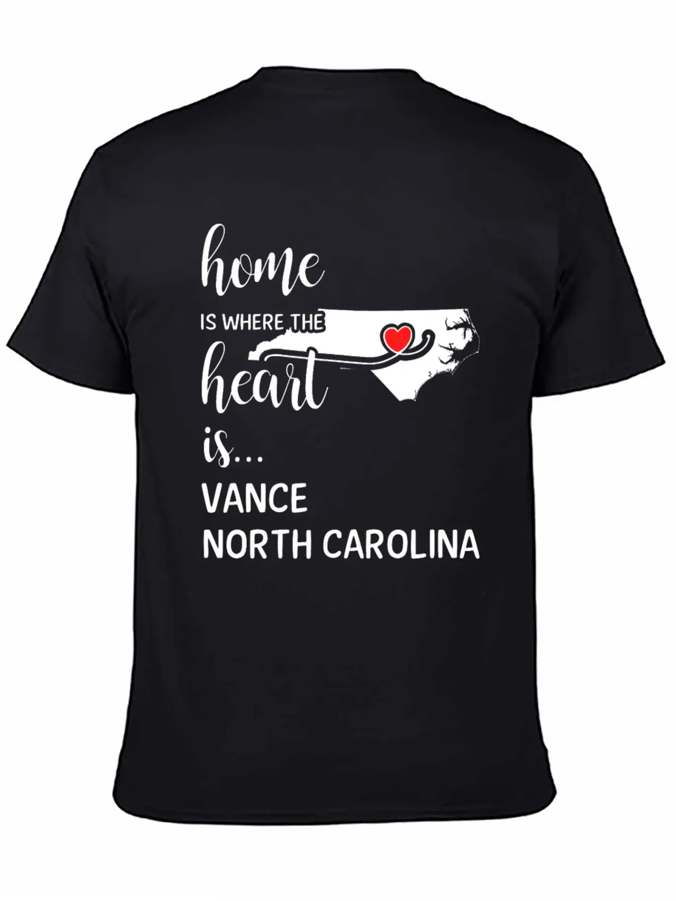 Vance County North Carolina Is Where My Heart Is Soft Cotton Short Sleeve Tee ¨C Unisex Wardrobe Staple