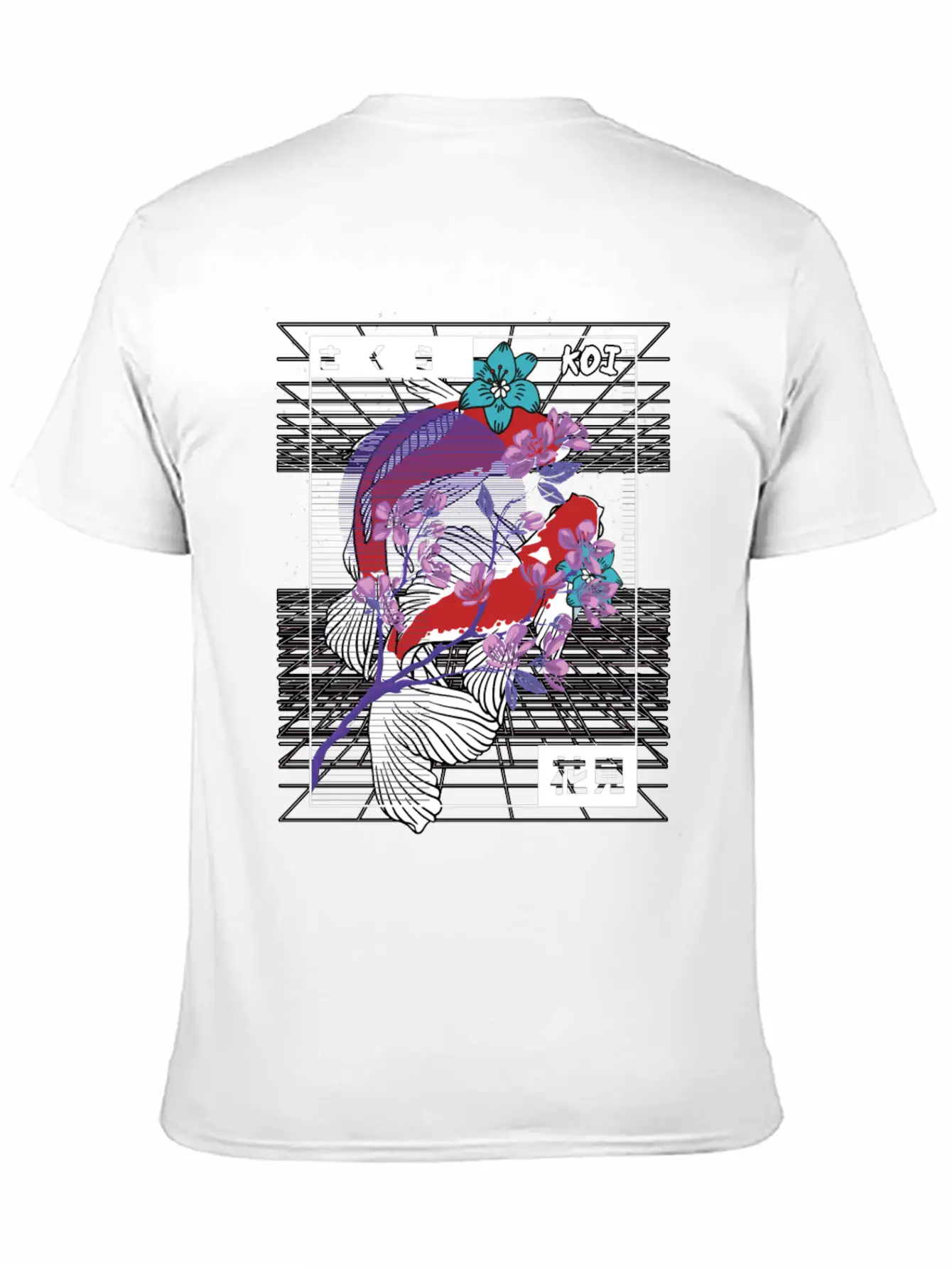 Vaporwave Koi Fish Japan Sakura Carp Breeder Basic Graphic T-Shirt ¨C Daily Comfort In Soft Cotton