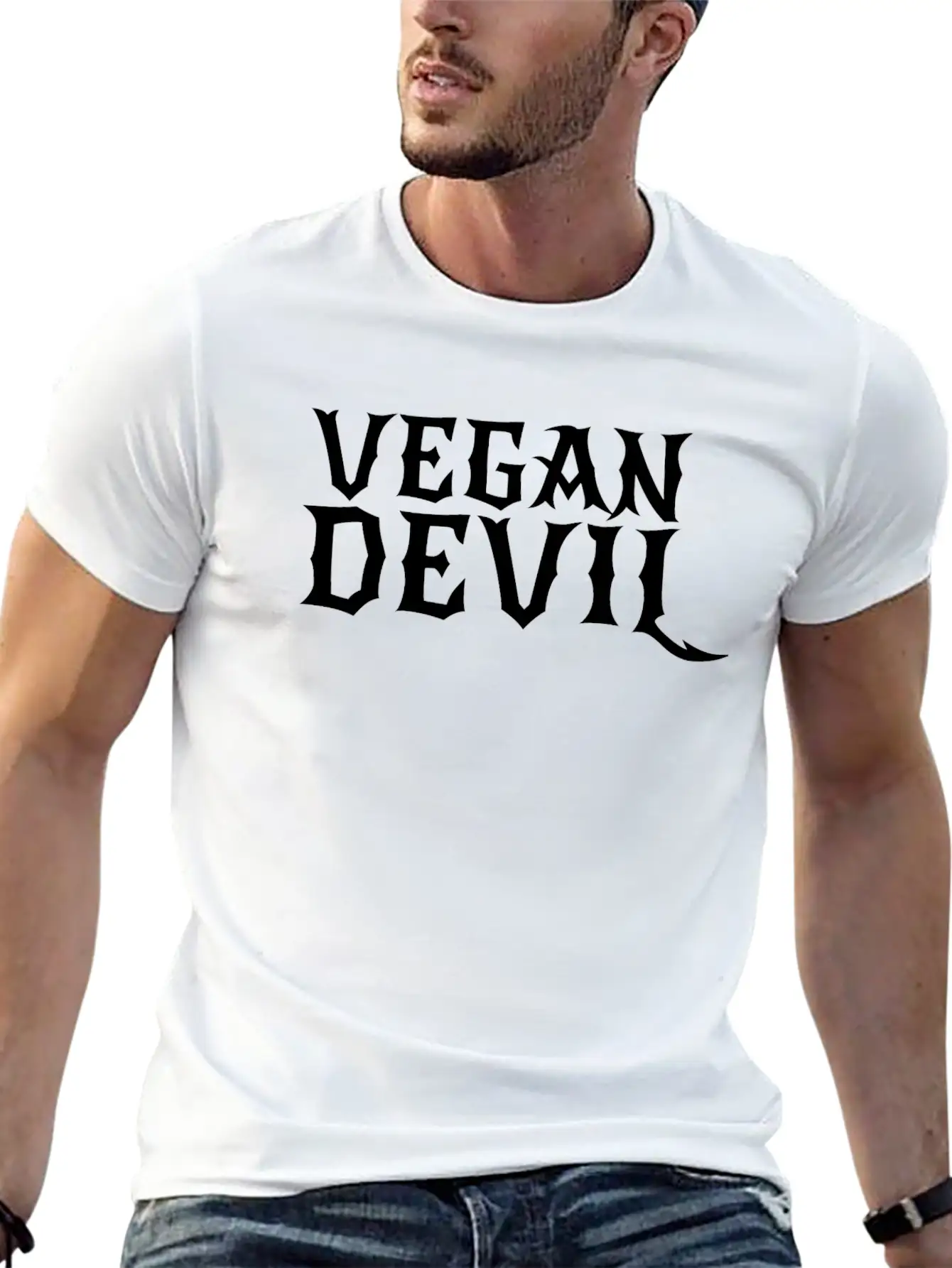 Vegan Devil Basic Graphic T-Shirt ¨C Daily Comfort In Soft Cotton