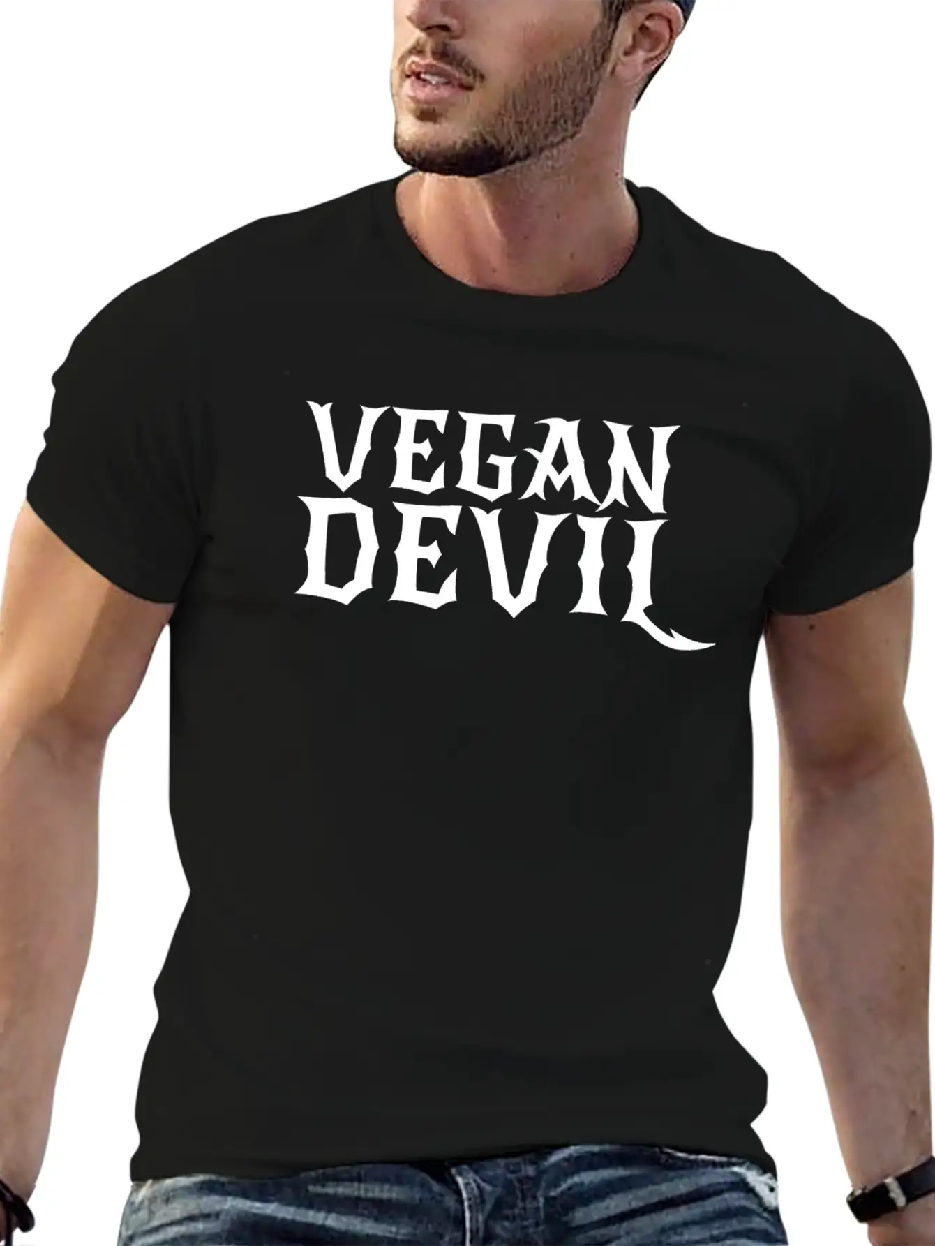 Vegan Devil Basic Graphic T-Shirt ¨C Daily Comfort In Soft Cotton
