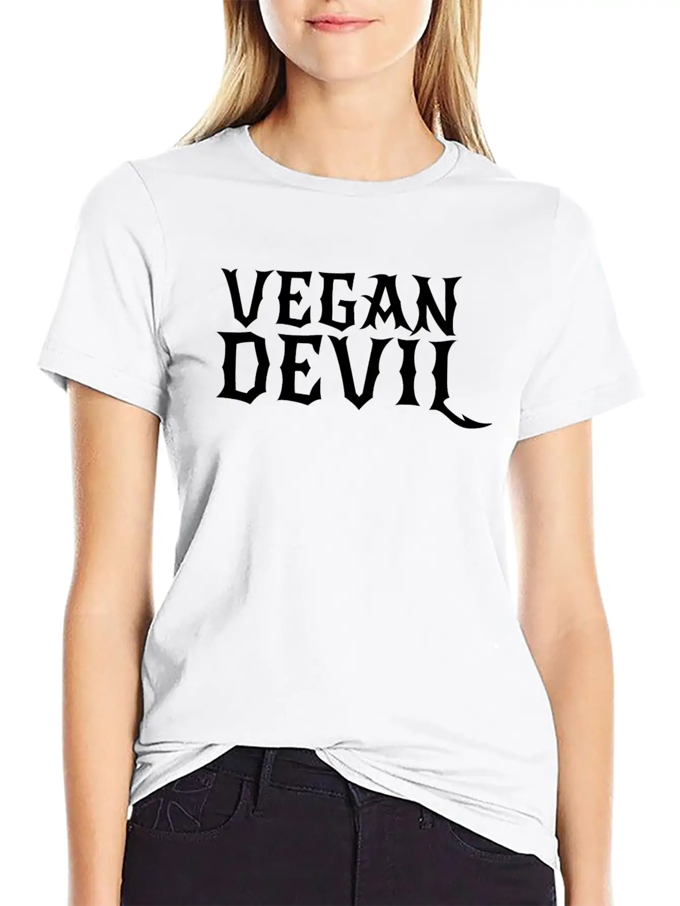 Vegan Devil Basic Graphic T-Shirt ¨C Daily Comfort In Soft Cotton