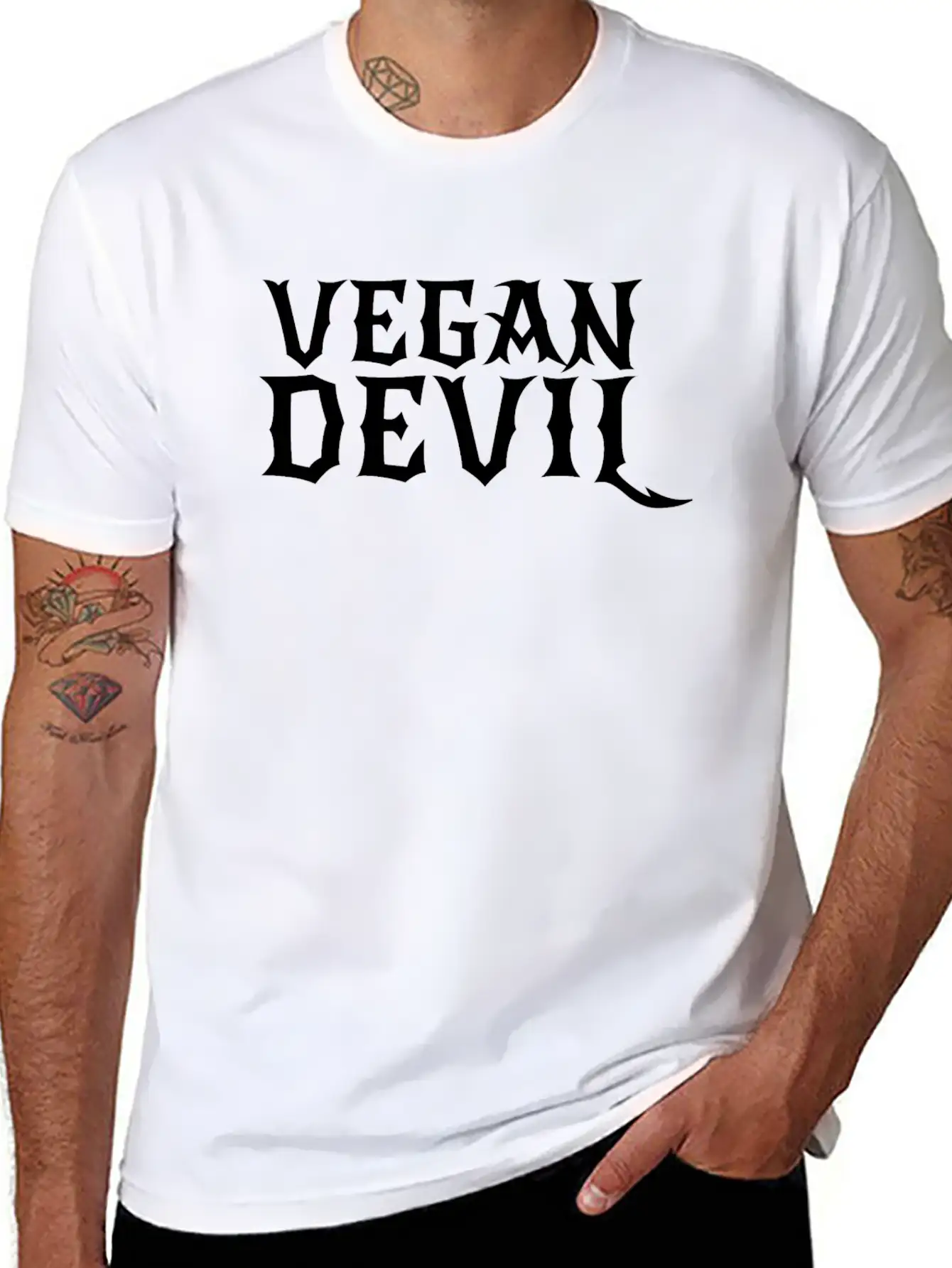 Vegan Devil Basic Graphic T-Shirt ¨C Daily Comfort In Soft Cotton