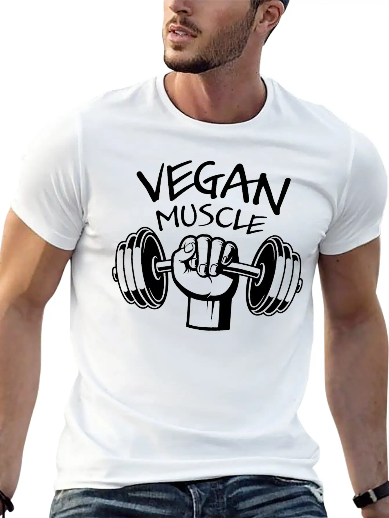 Vegan Muscle Nutrition Plant Vegetable Gift Essential Cotton Tee For Daily Outfits ¨C Unisex Style
