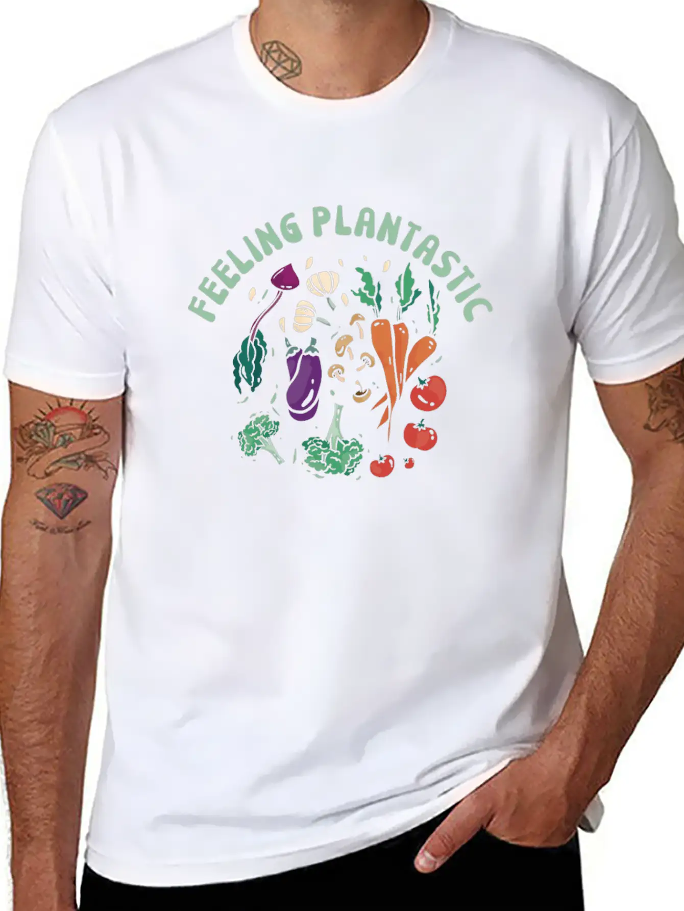 Vegan Plantastic Vegetarian Lifestyle Unisex Casual T-Shirt ¨C Clean Design For Daily Comfort