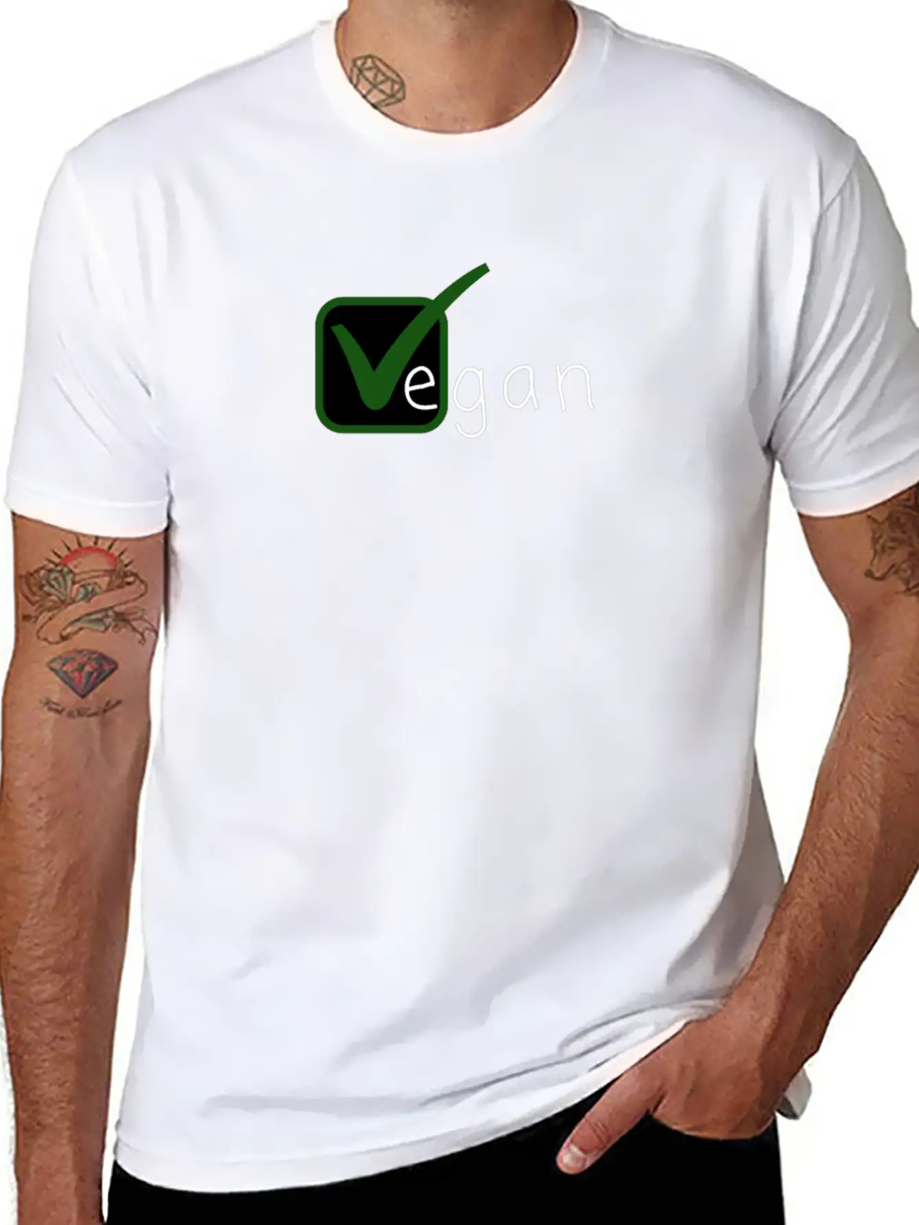 Vegan V Is For Vegan Basic Graphic T-Shirt ¨C Daily Comfort In Soft Cotton
